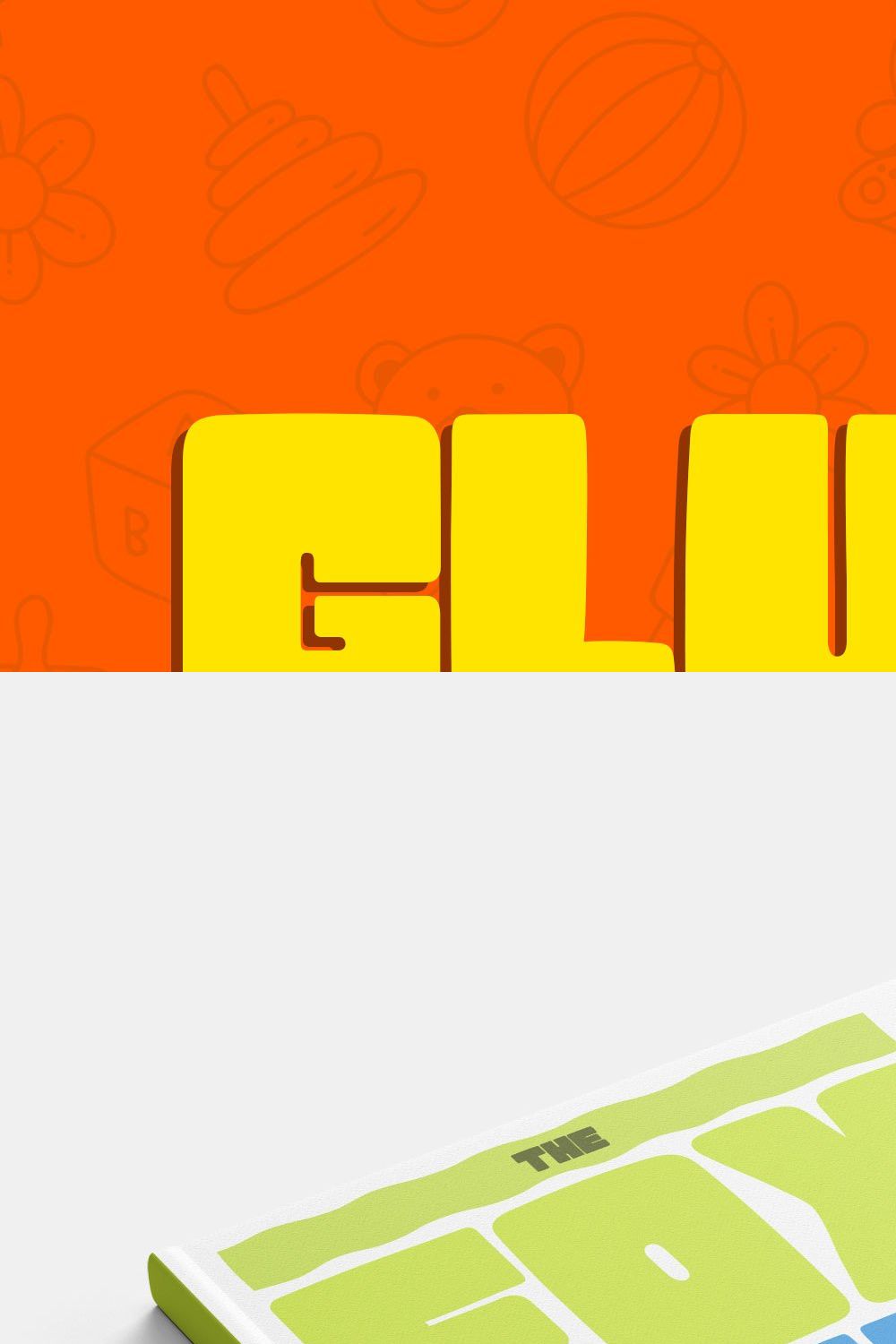 Glubby - Fun Display Font pinterest preview image.
