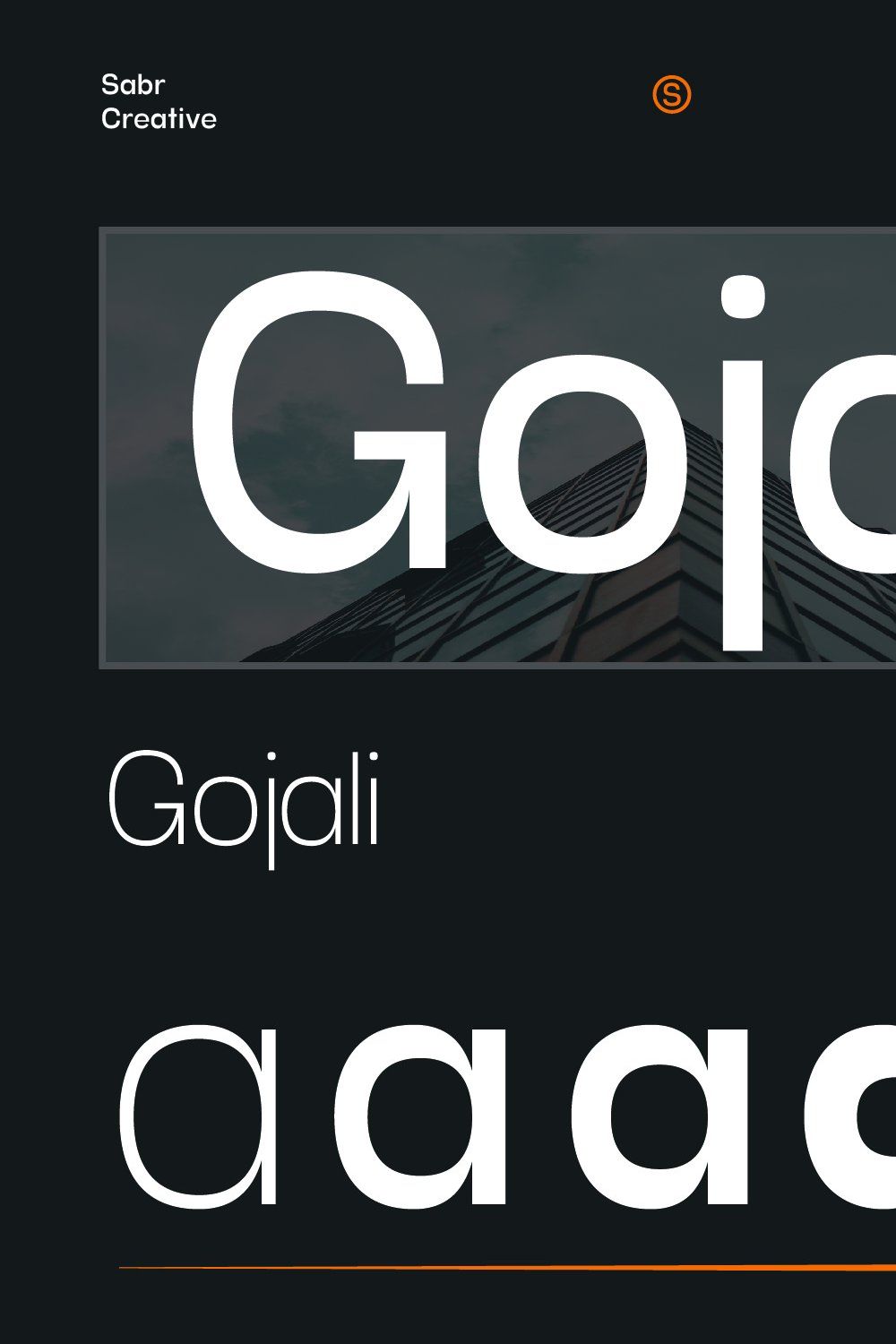 Gojali -  Variable Font pinterest preview image.