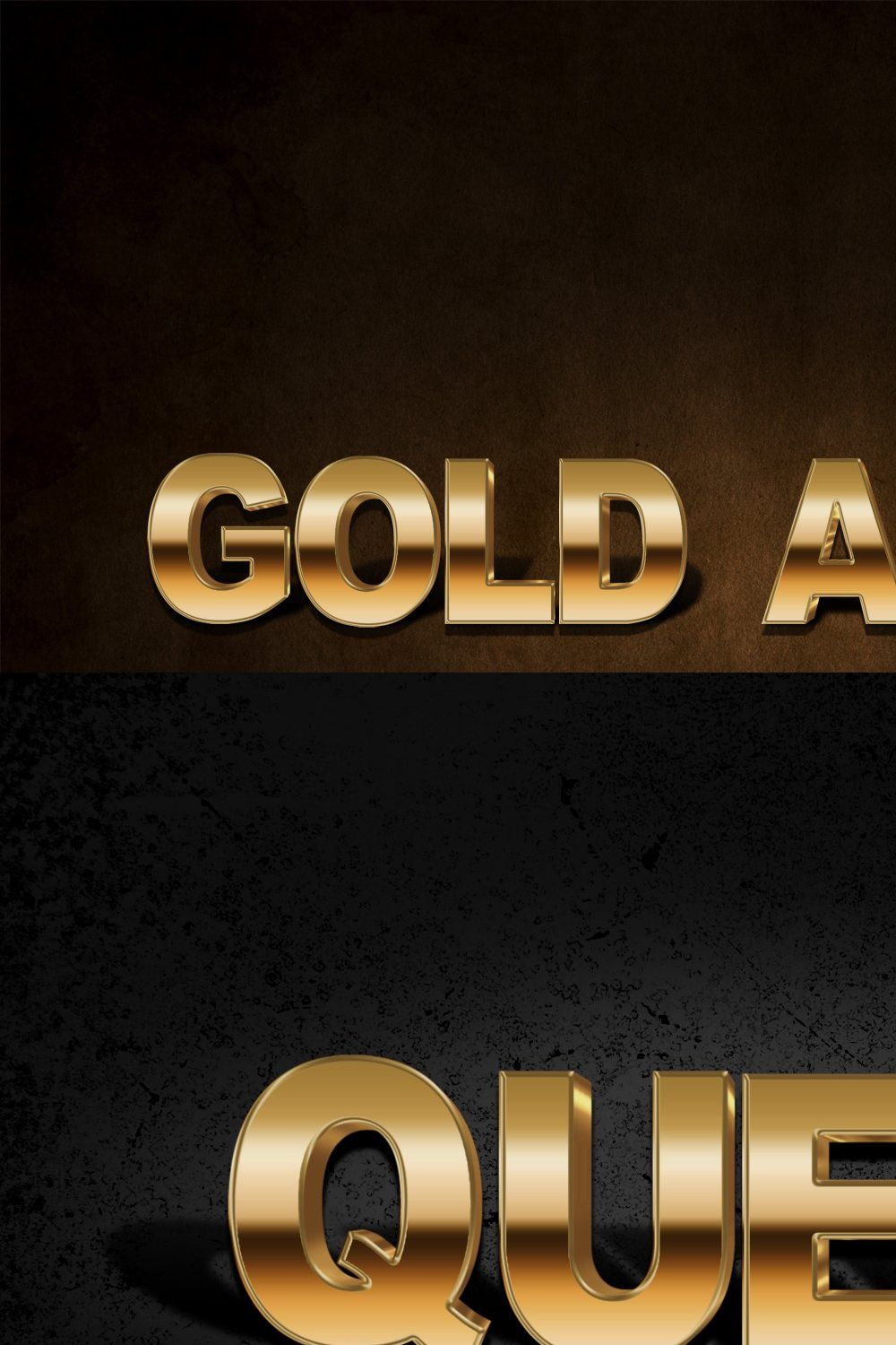 Gold Aurum 3D Font - Bitmap Typeface pinterest preview image.