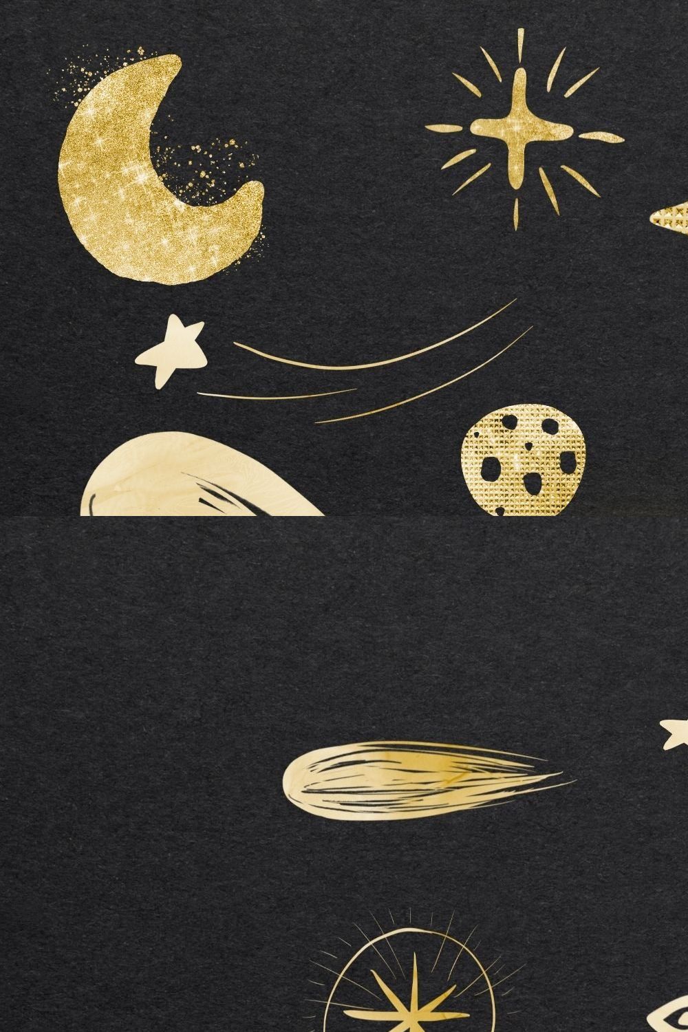 Gold Galaxy Clipart pinterest preview image.