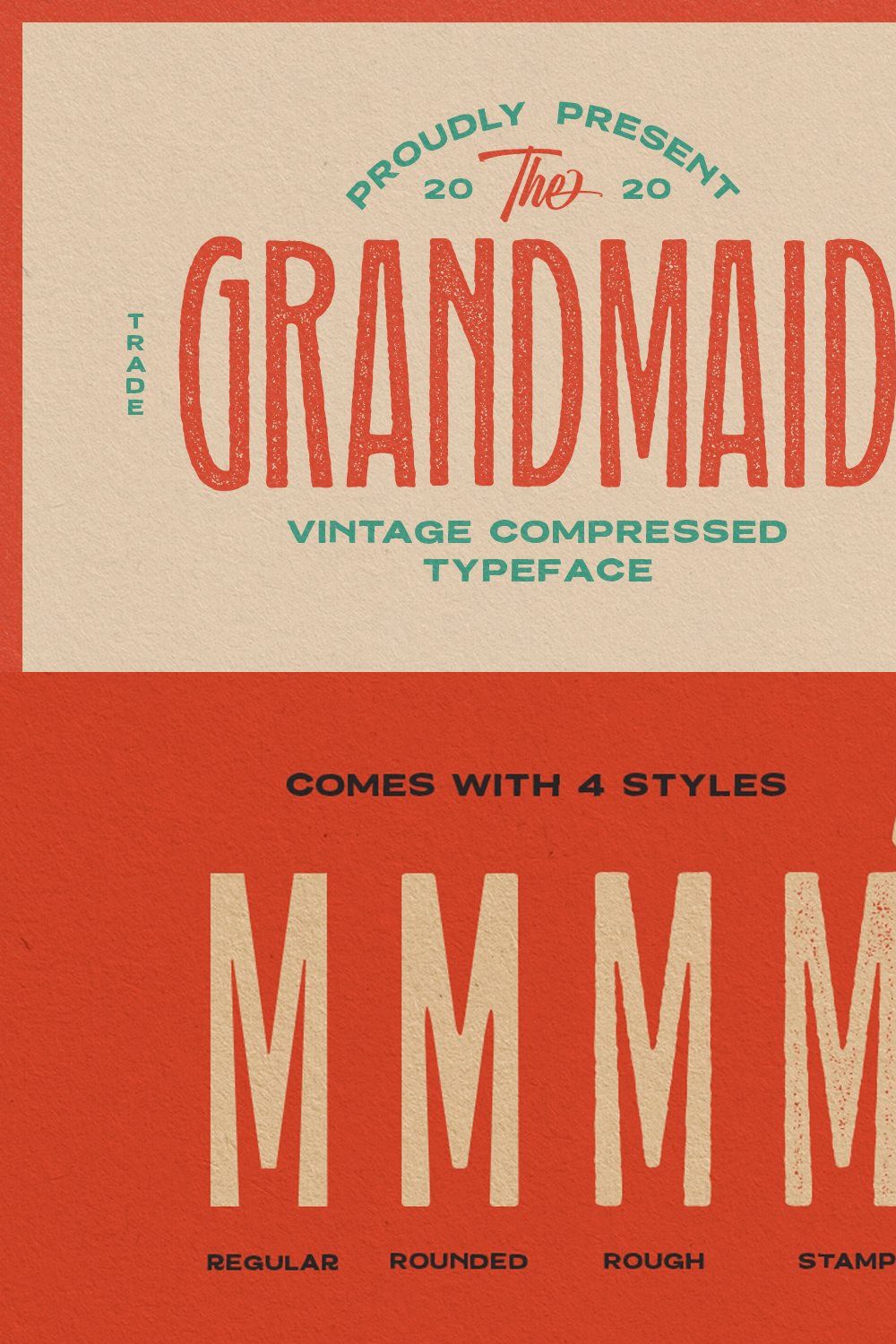 Grandmaid Condensed Font pinterest preview image.