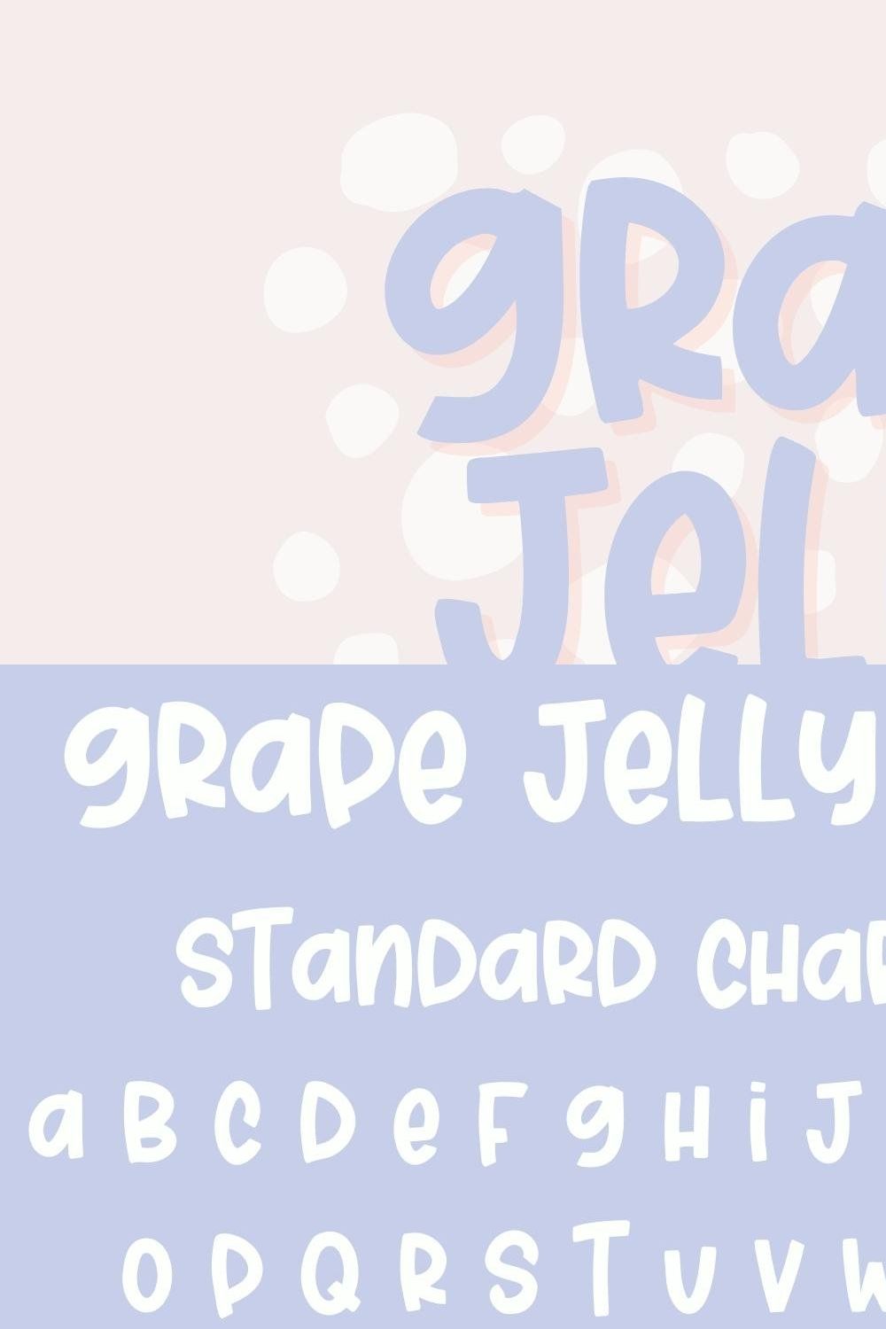 Grape Jelly, Bold Handwritten Font pinterest preview image.