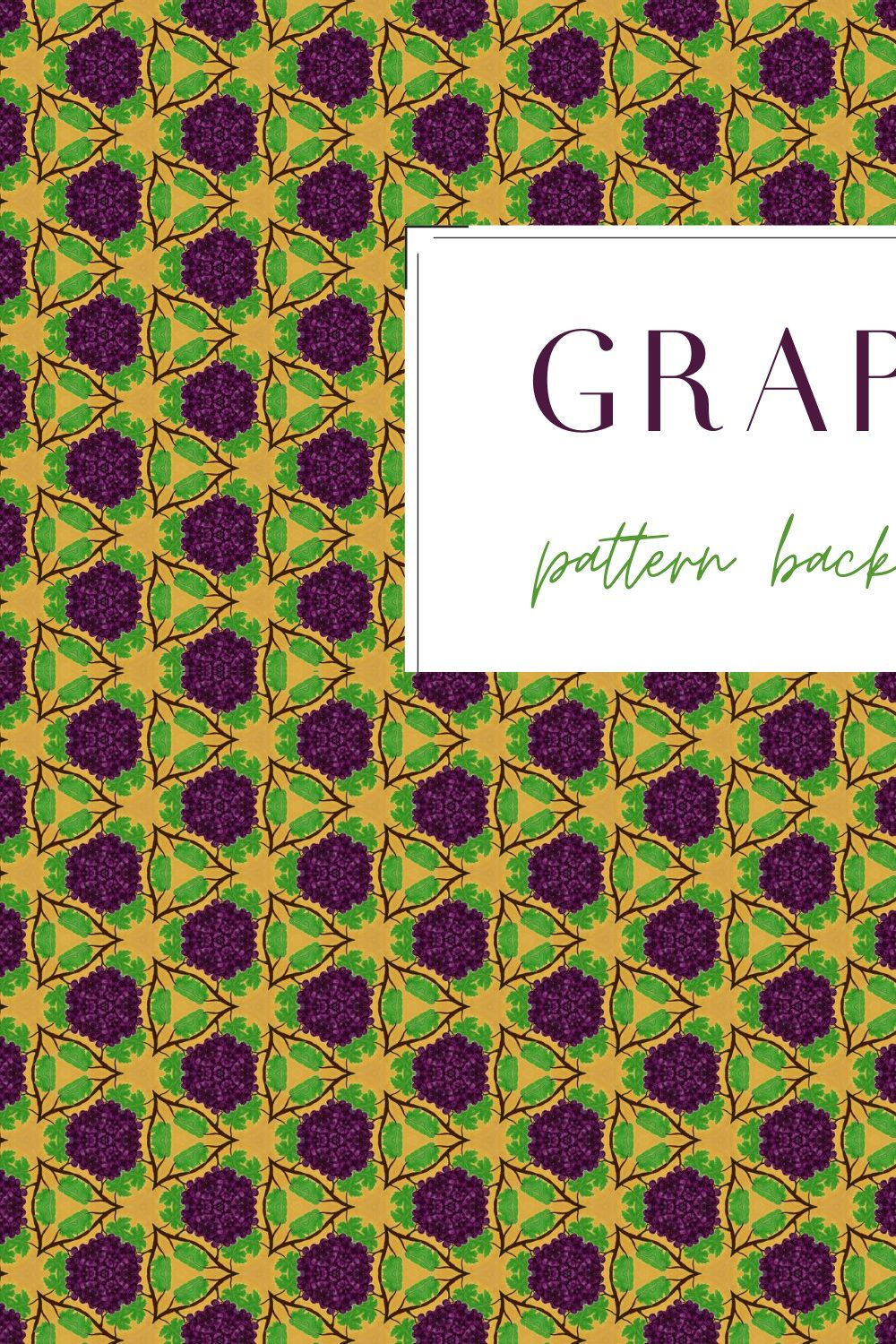 Grapes pattern background pinterest preview image.