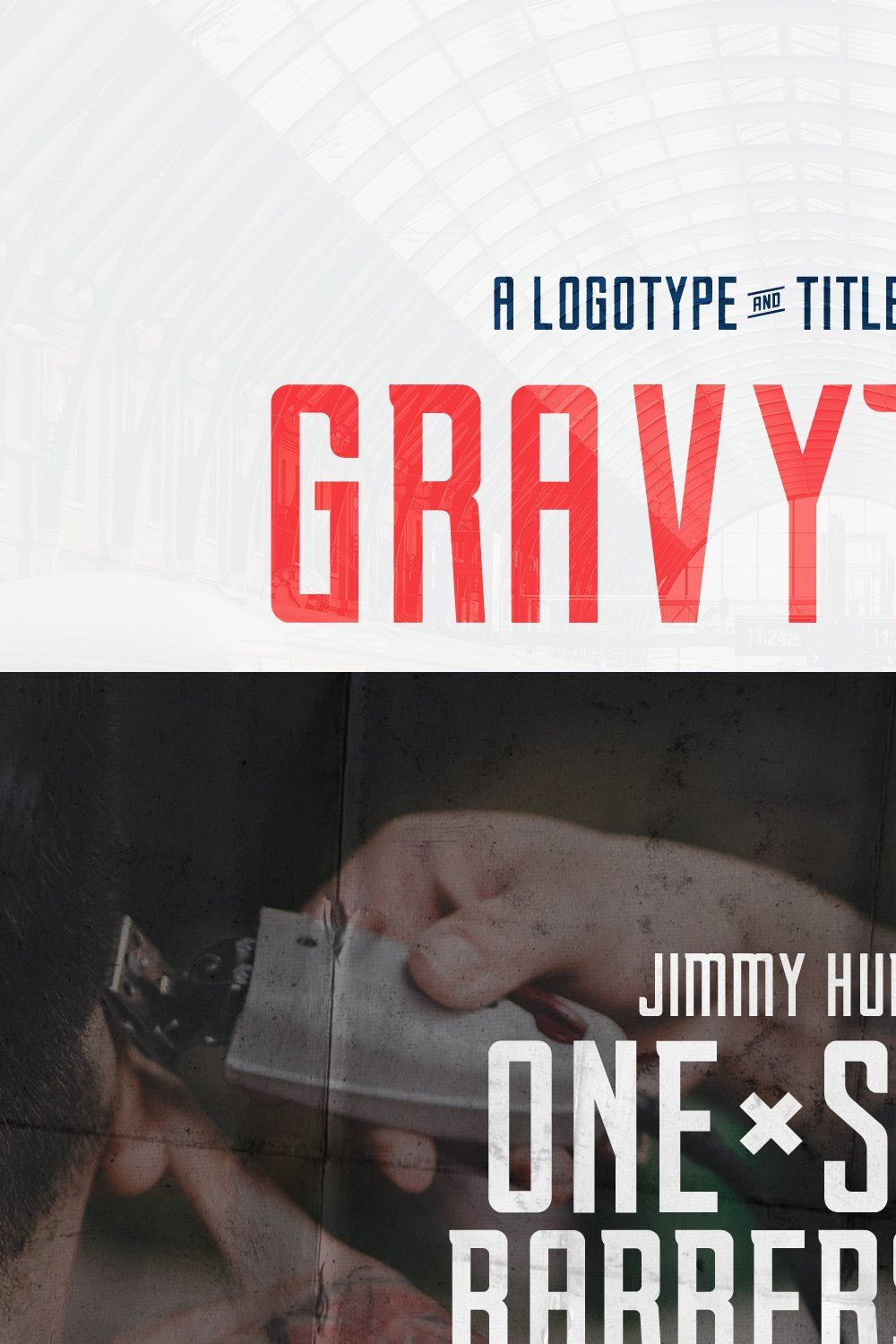 Gravytrain - A Display Font pinterest preview image.
