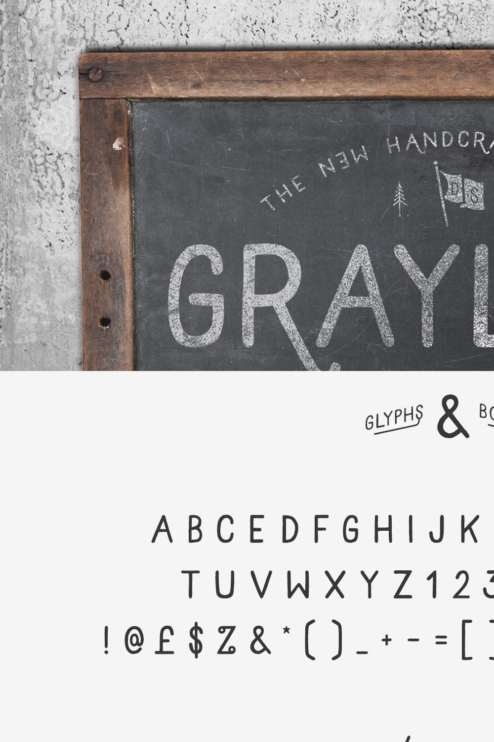 Grayling Font pinterest preview image.