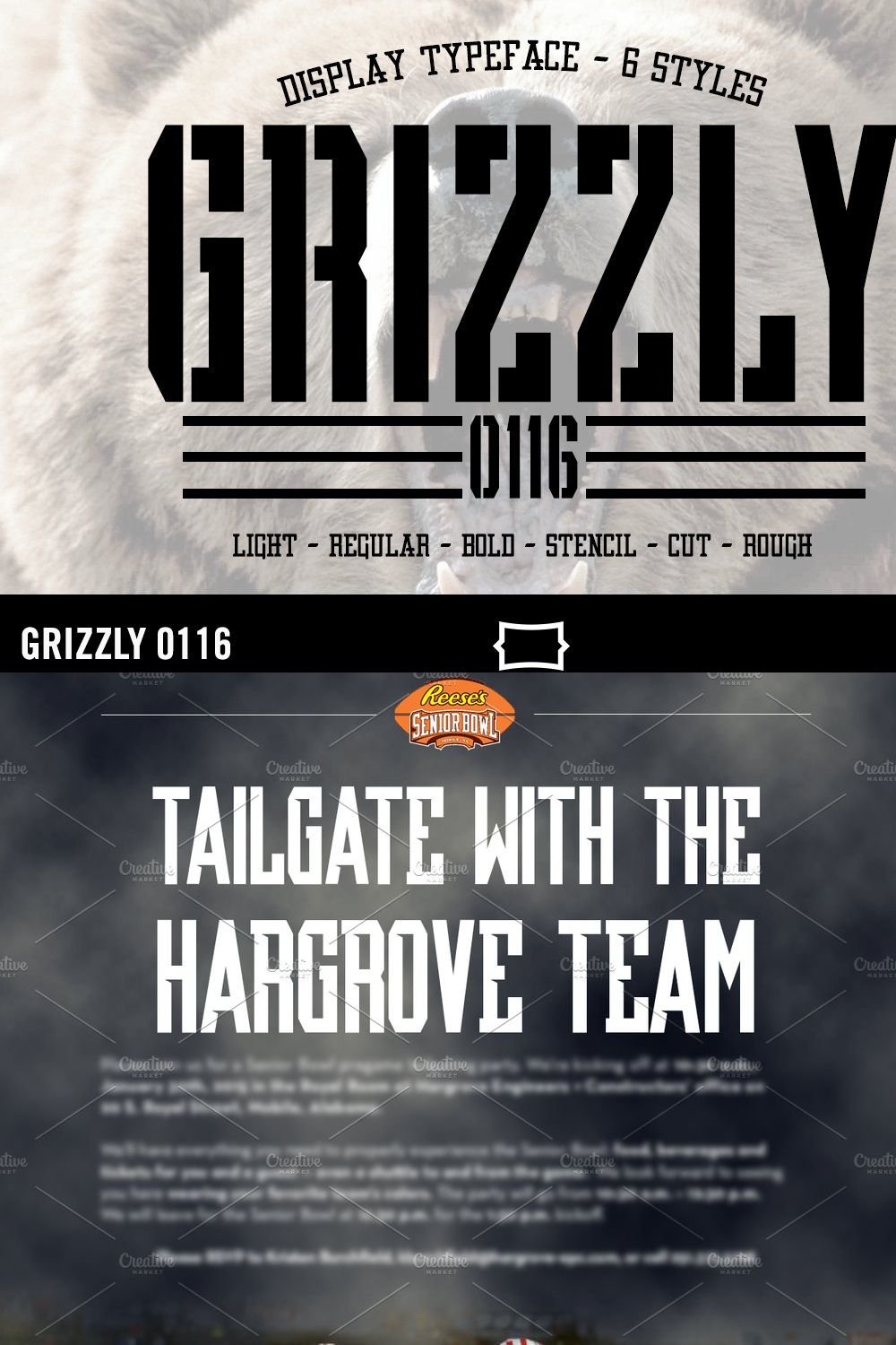 Grizzly 0116 Display Typeface pinterest preview image.