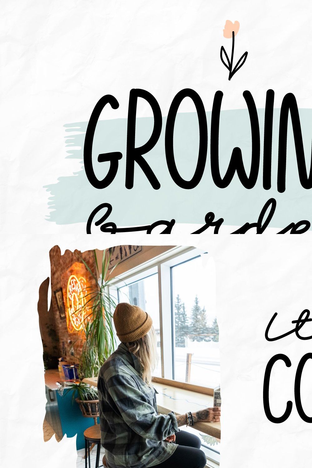 Growing Garden Blooming Font Trio pinterest preview image.