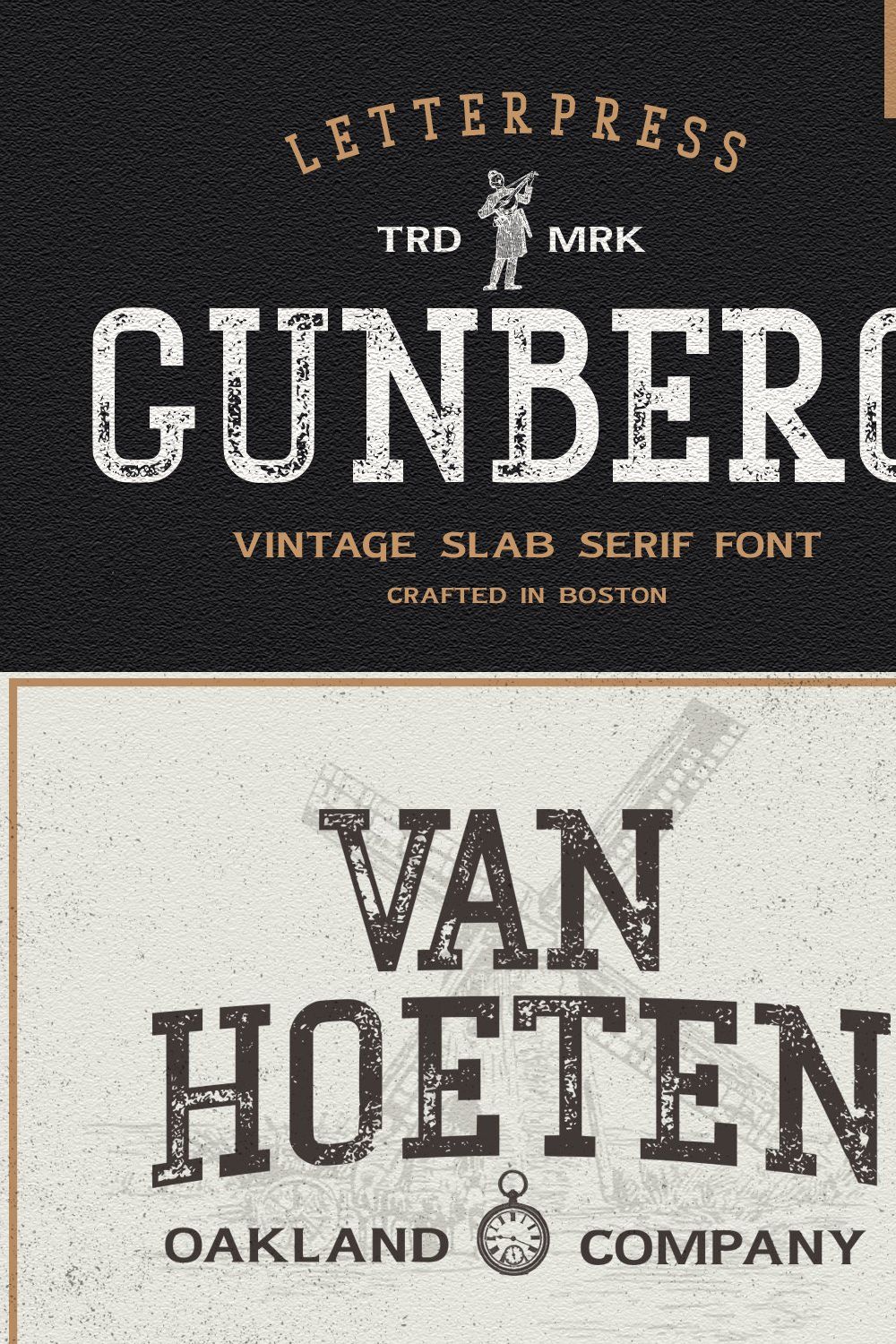 Gunberg Slab Serif pinterest preview image.