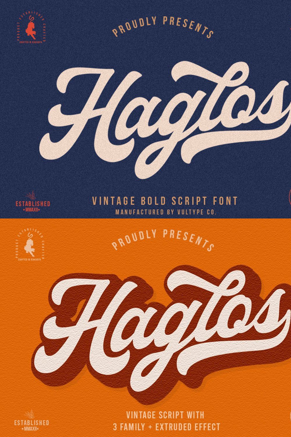 Haglos - Bold Script pinterest preview image.
