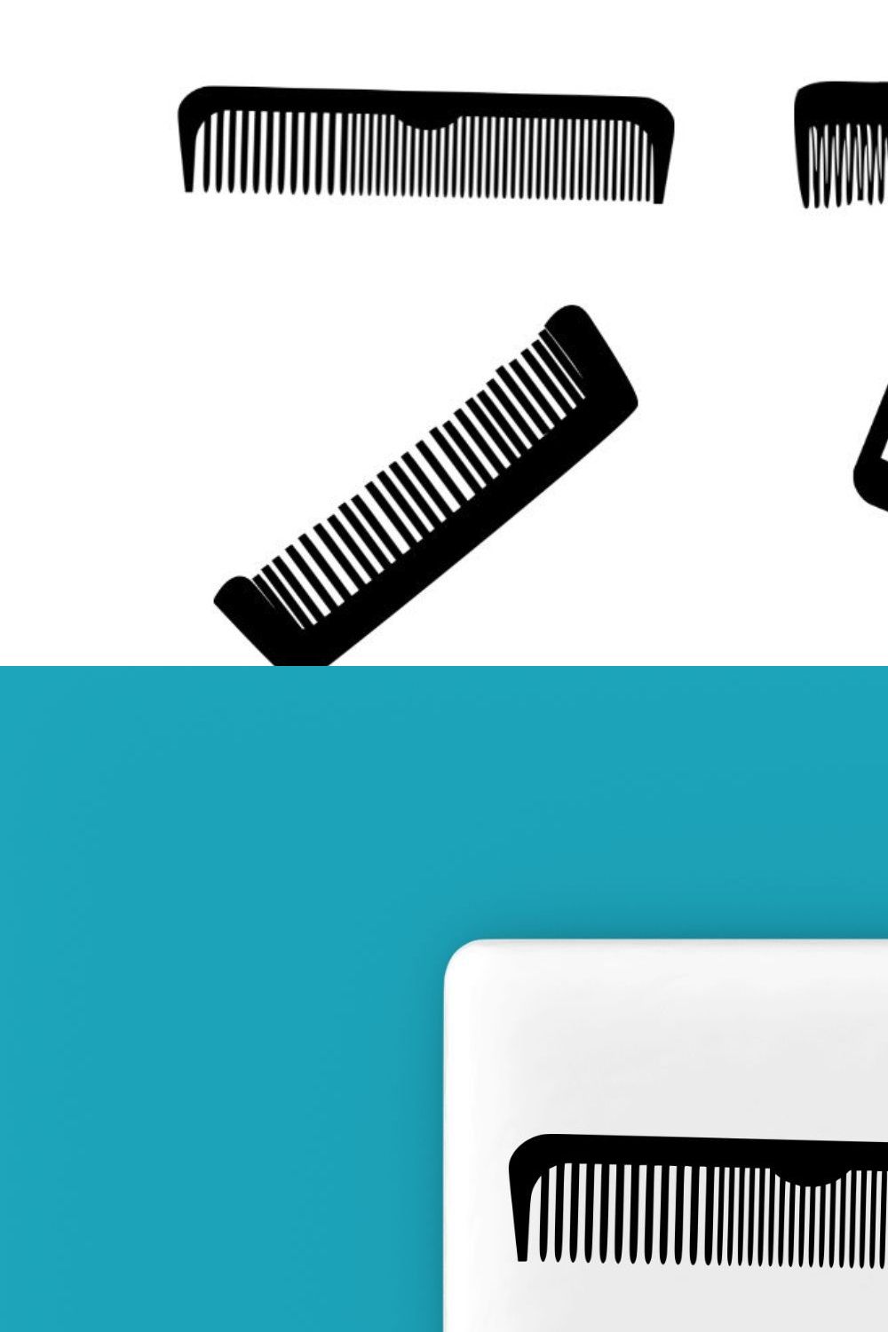 Hair Comb Silhouette pinterest preview image.