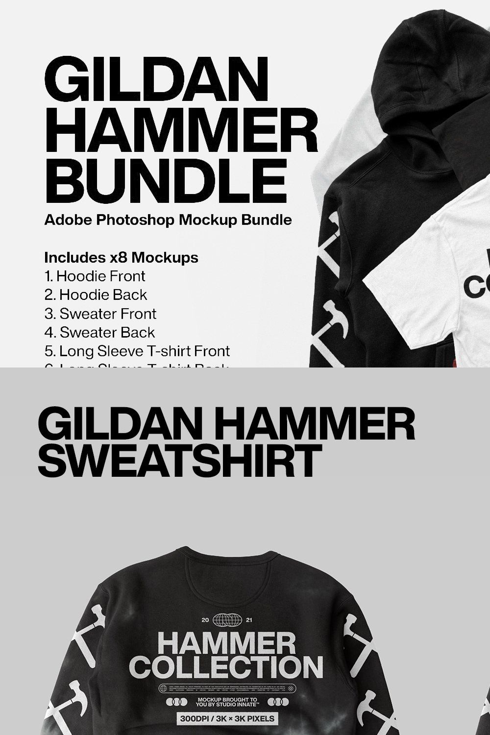 Hammer Mockup Collection pinterest preview image.