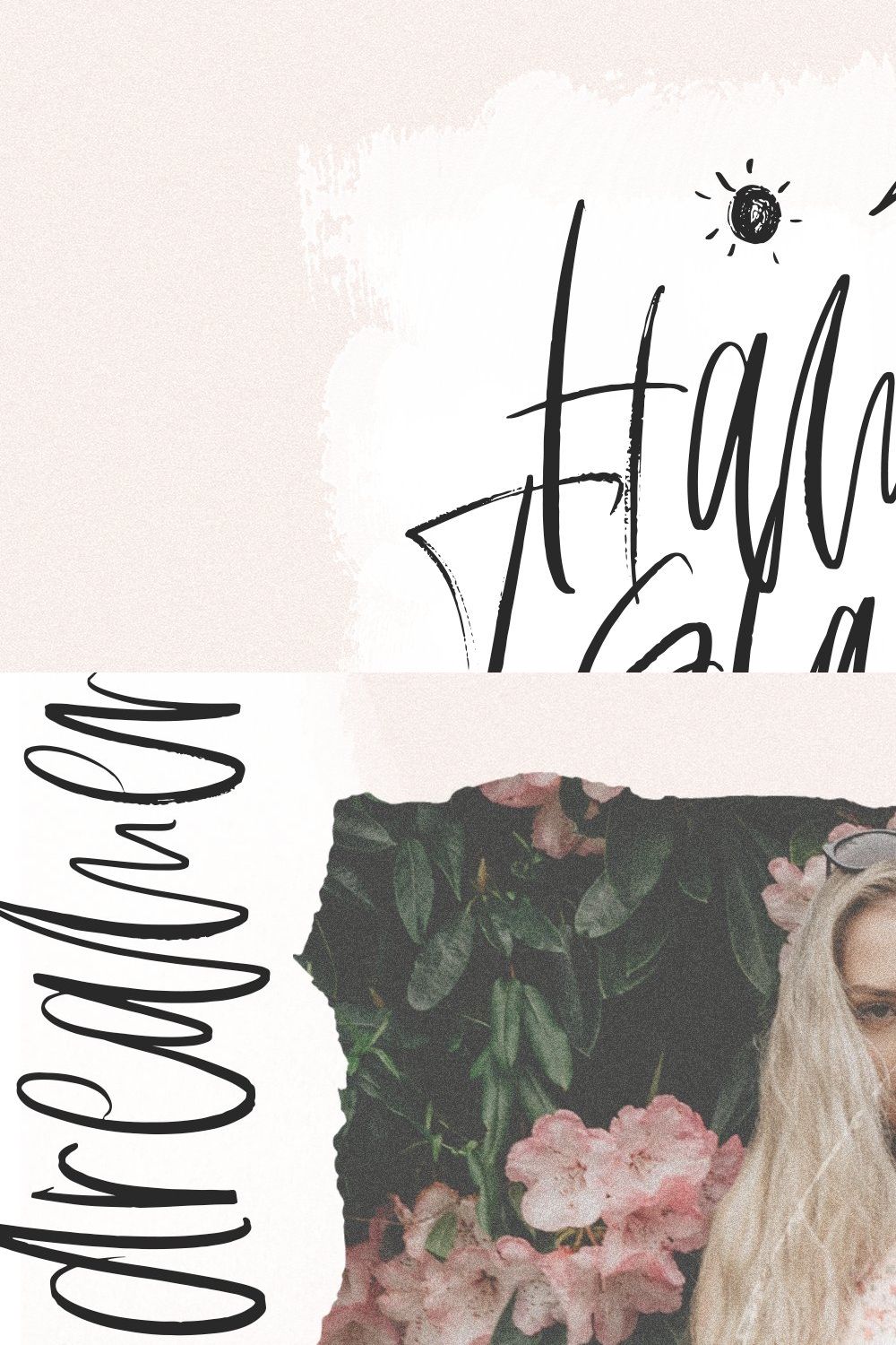 Hamor Island - Script Font & Extras pinterest preview image.