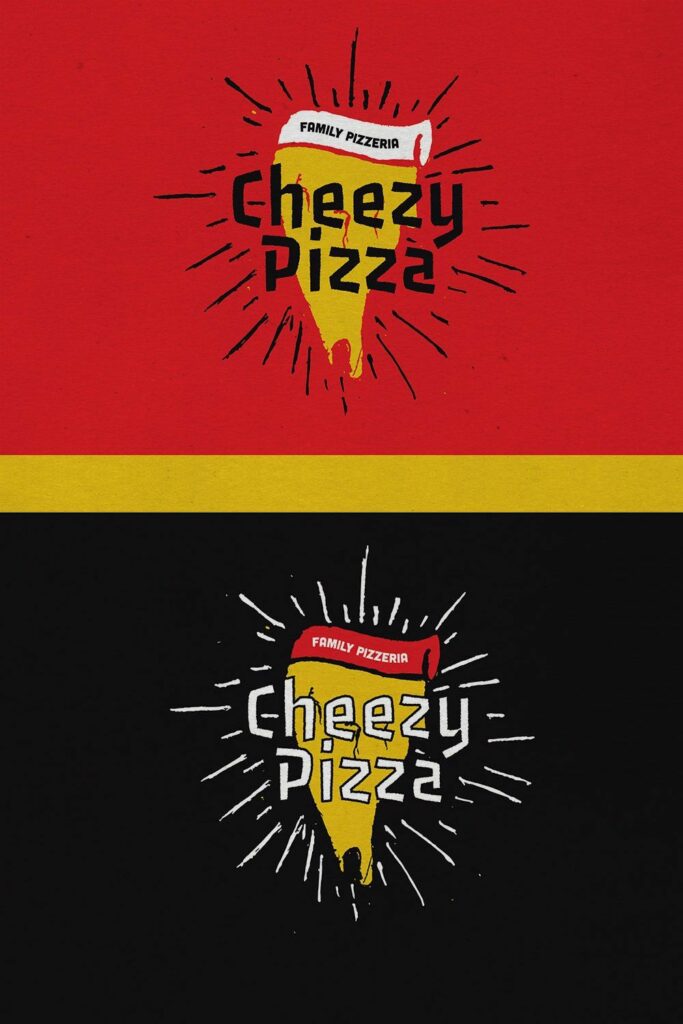 Hand Draw Pizza Logo Badges – Masterbundles