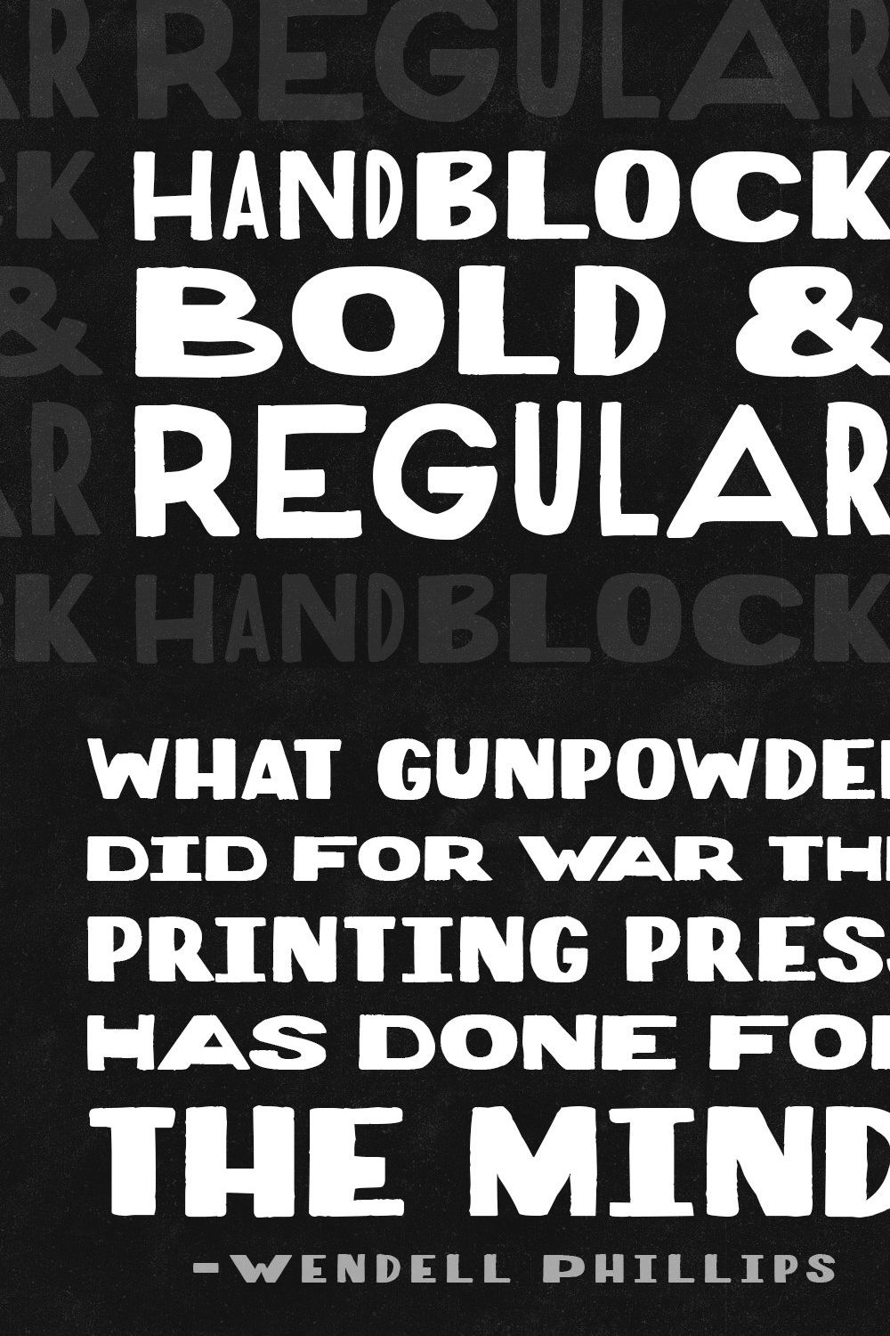 HandBlock Bold & Regular pinterest preview image.