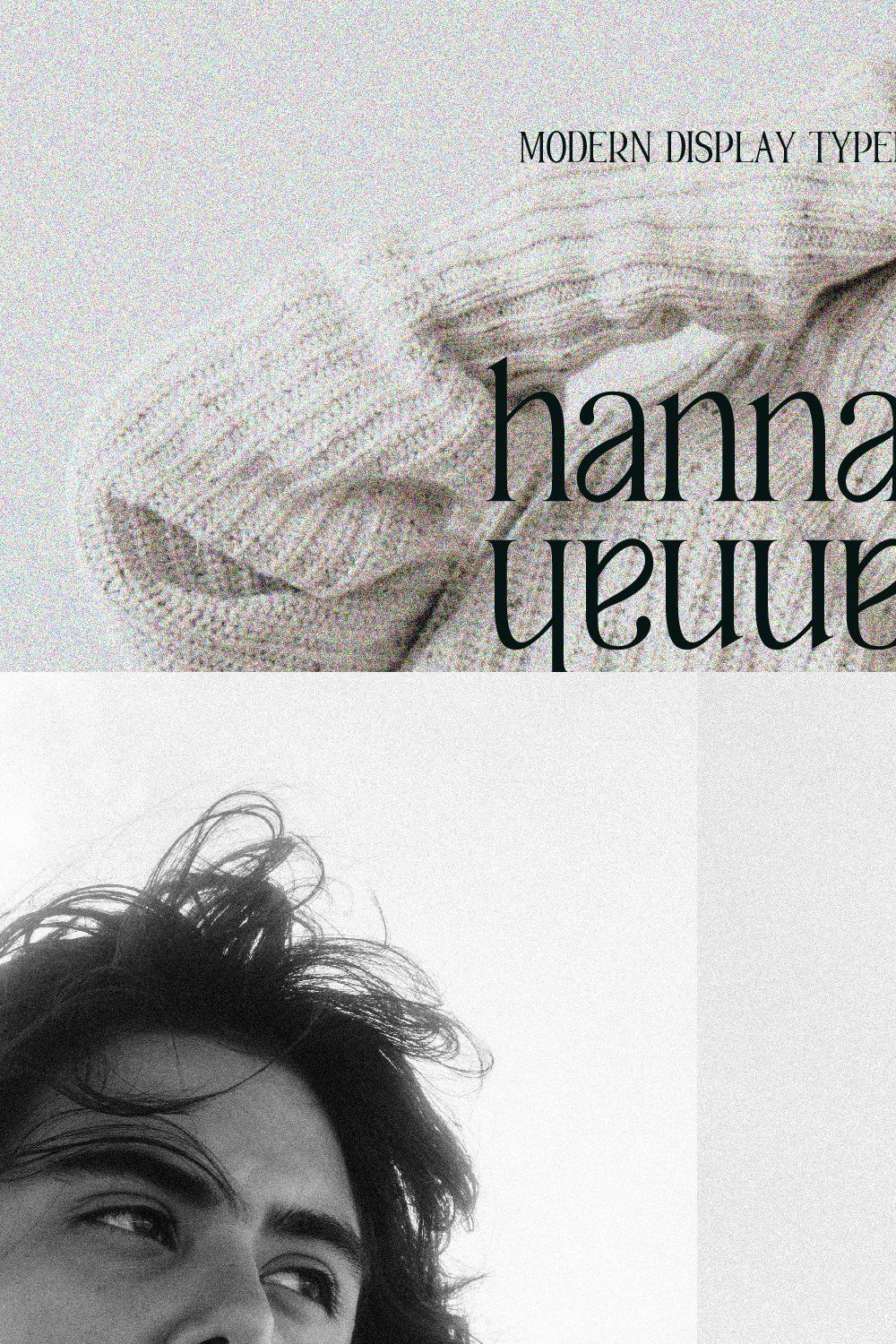 hannah | modern display serif font pinterest preview image.