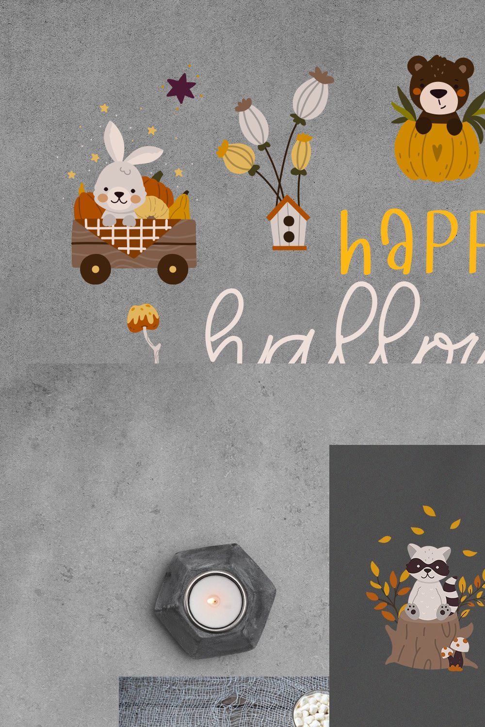 Happy Halloween Graphic Collection pinterest preview image.