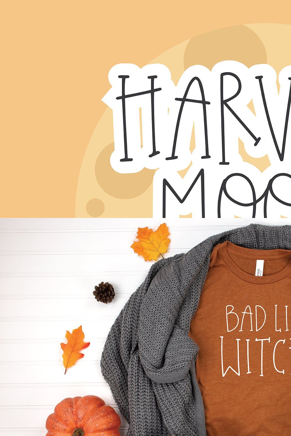 HARVEST MOON a Thin Serif Font pinterest preview image.