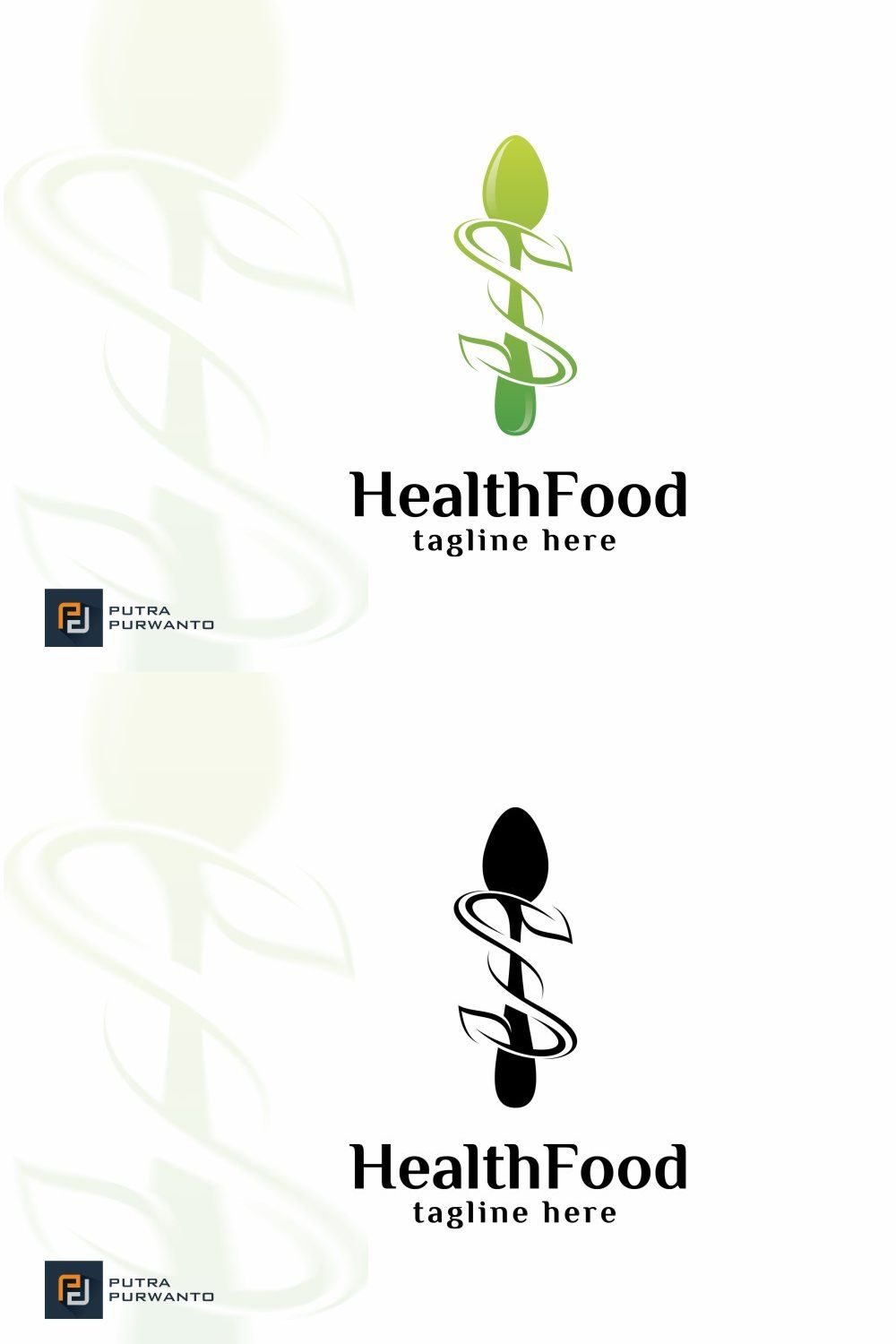 Health Food - Logo Template pinterest preview image.