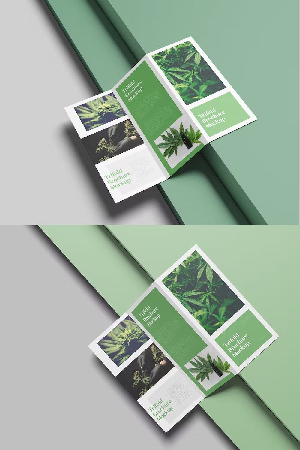 Health Trifold Brochure Mockup pinterest preview image.