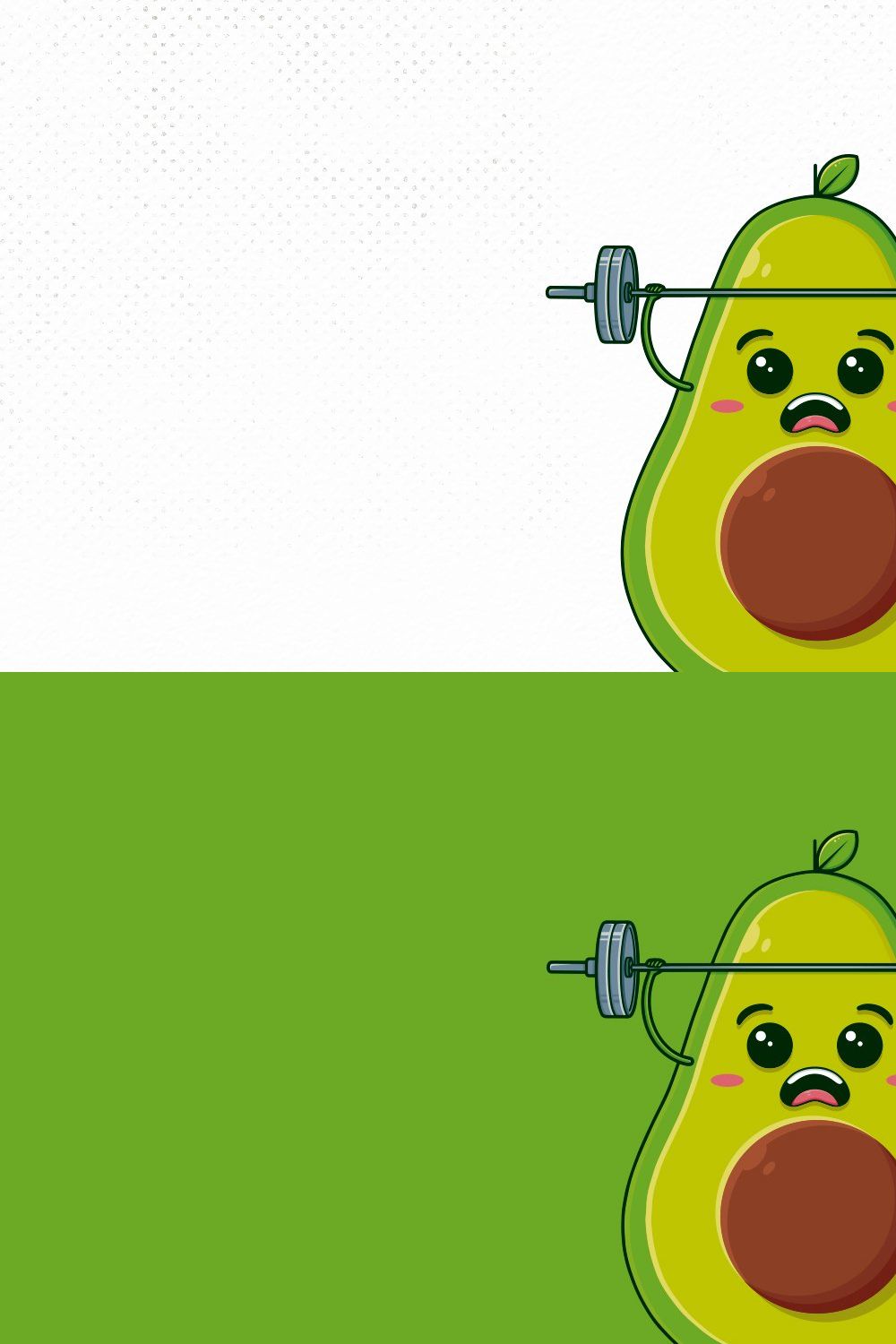 Healthy Avocado Gym Logo Template pinterest preview image.