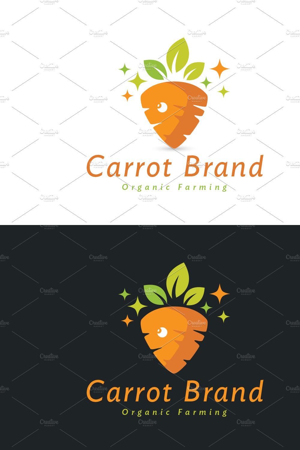 Healthy Carrot Logo pinterest preview image.