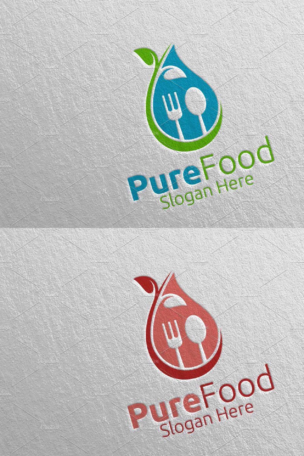 Healthy Food Logo for Restaurant 47 pinterest preview image.