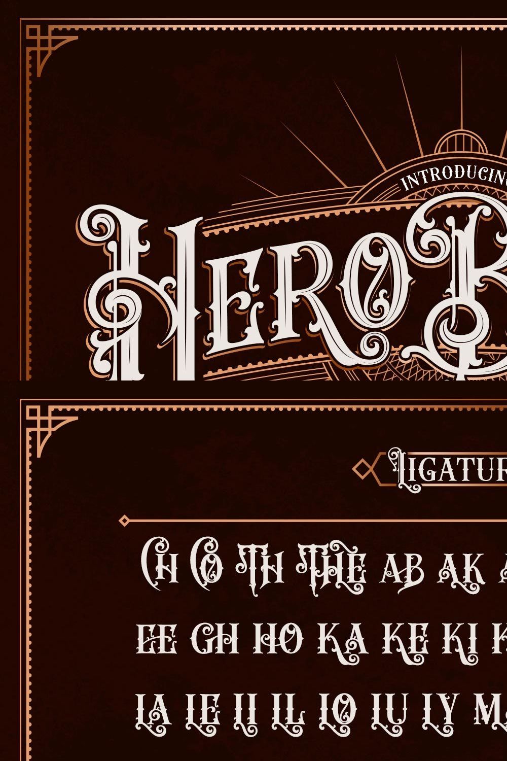 Hero Beam Typeface pinterest preview image.