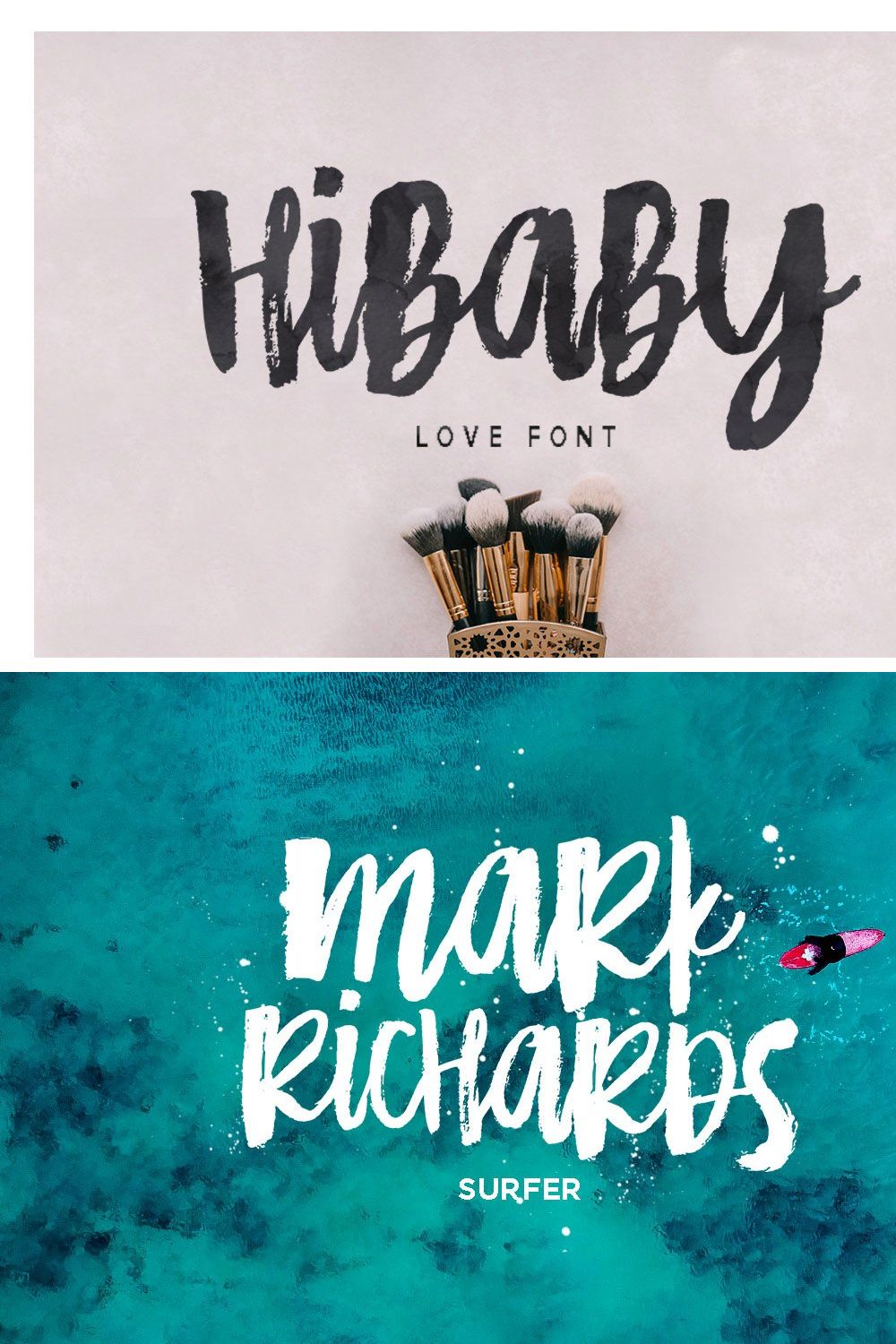 Hibaby Love Font pinterest preview image.