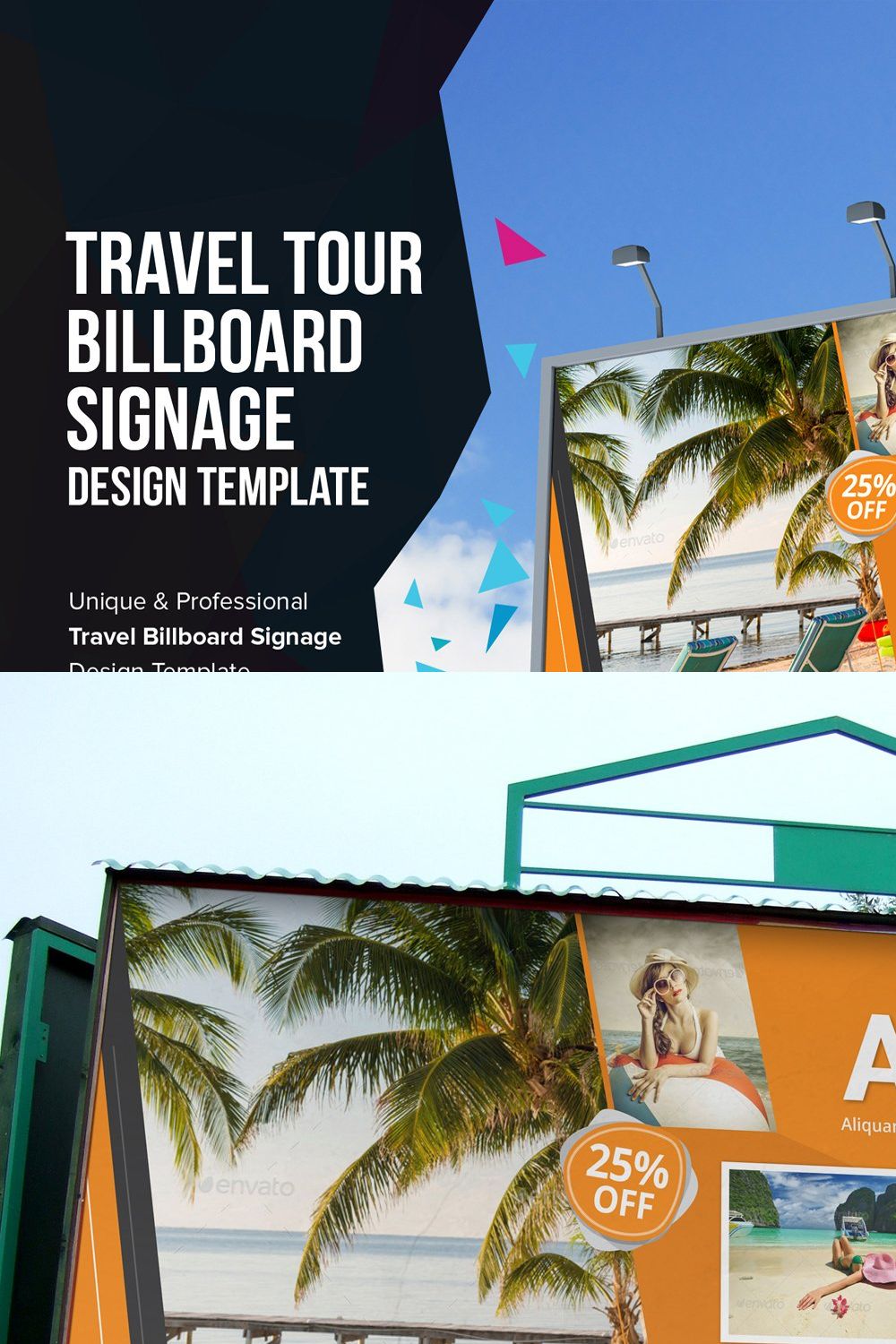 Holiday Travel Billboard Signage pinterest preview image.