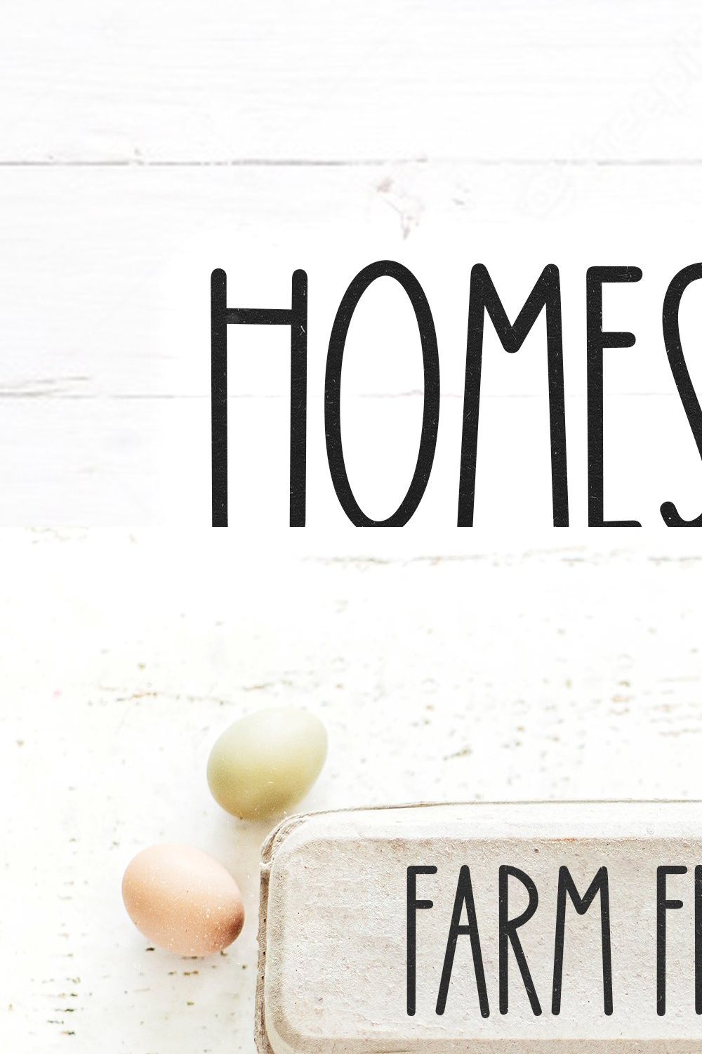 Homestead | Tall Farmhouse Font pinterest preview image.