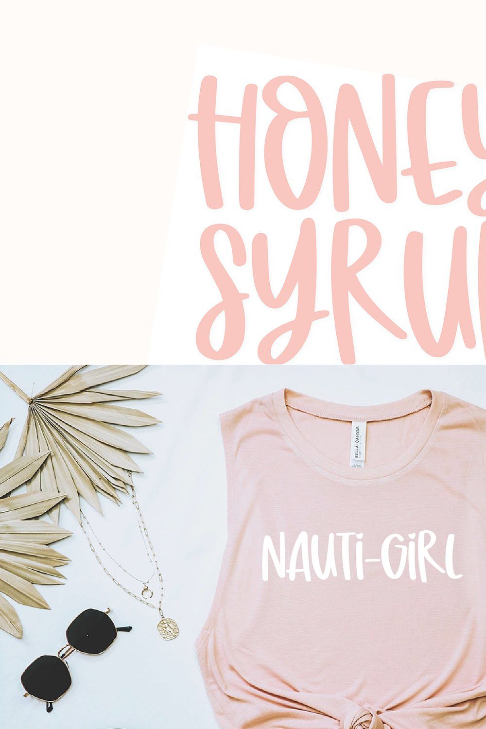 HONEY SYRUP Brush Font pinterest preview image.