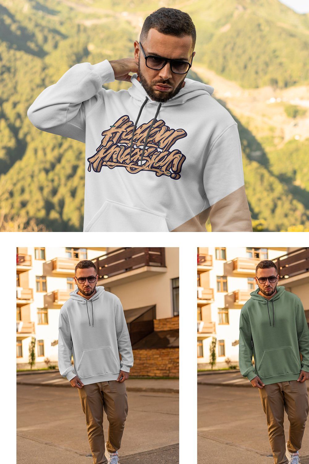 Hoodie Mock-Up Mountains pinterest preview image.