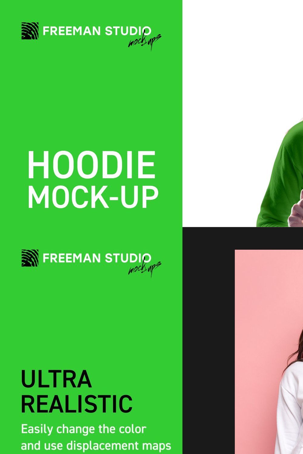 Hoodie Mock-Up Set pinterest preview image.