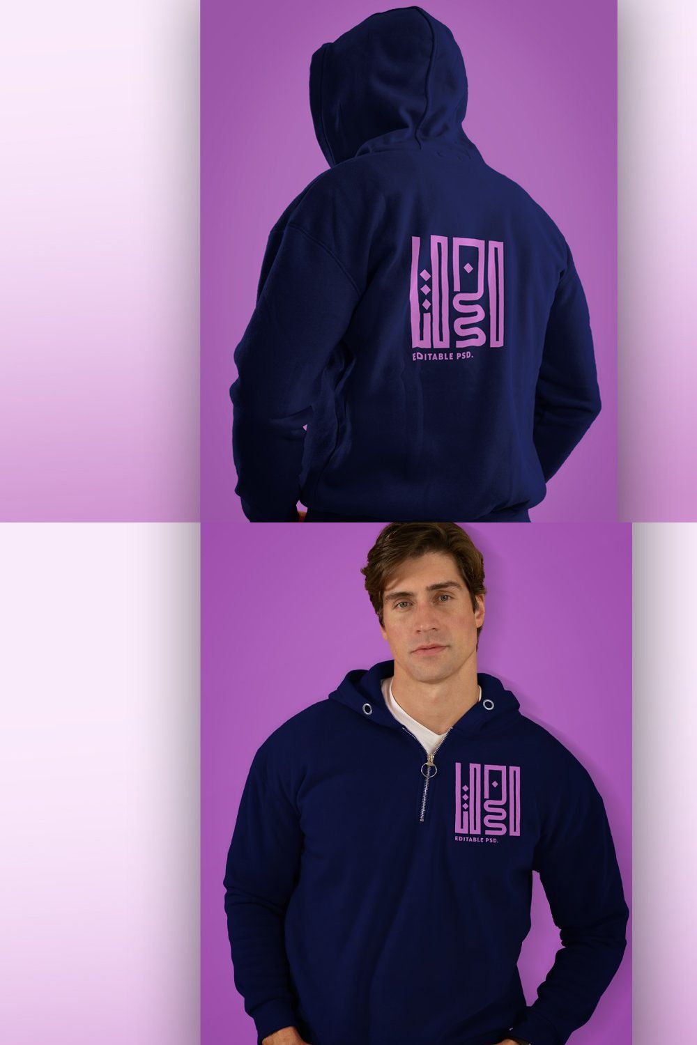 Hoodie Mockups pinterest preview image.