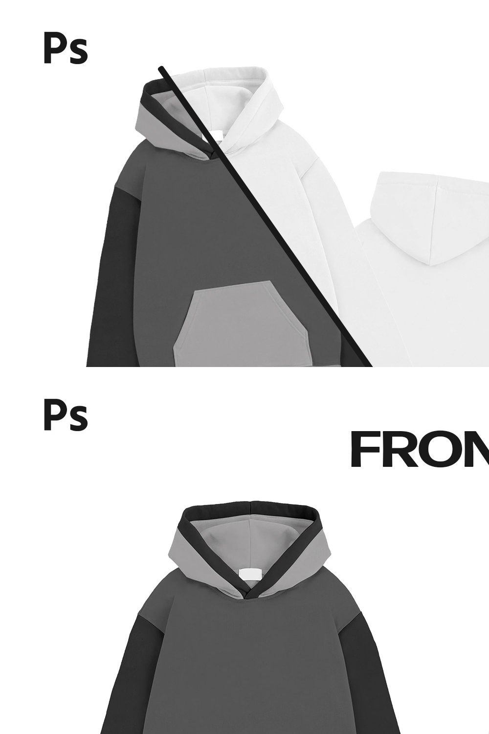 Hoodie Photoshop Mockup pinterest preview image.