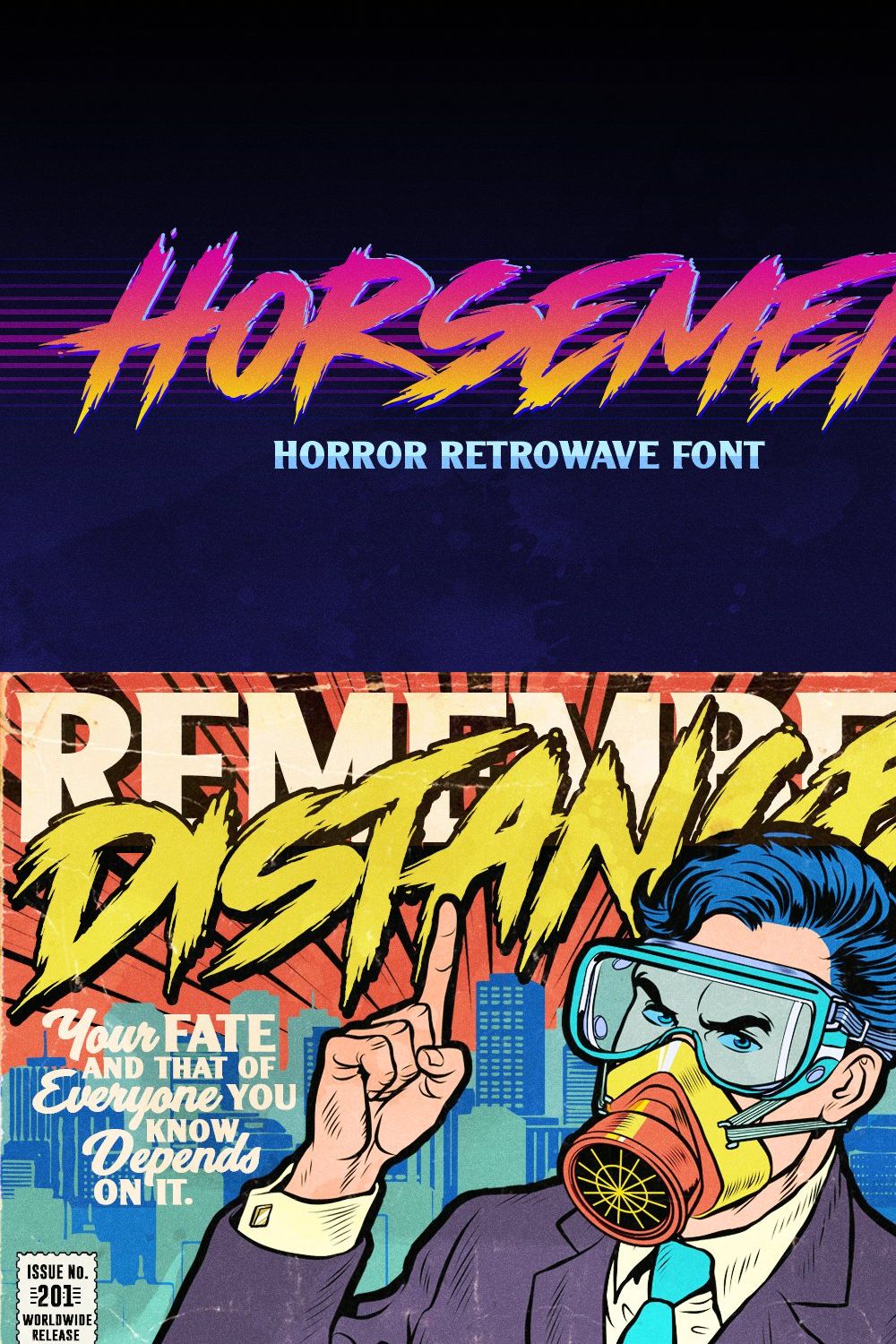 Horsemen - Horror + FreeBackgrounds pinterest preview image.