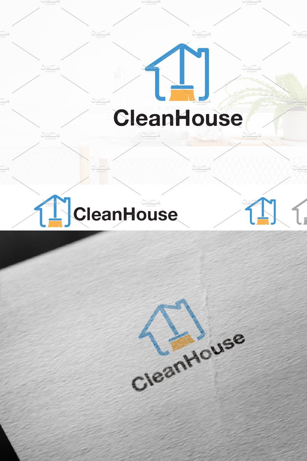House Clean Service Assistant Logo pinterest preview image.