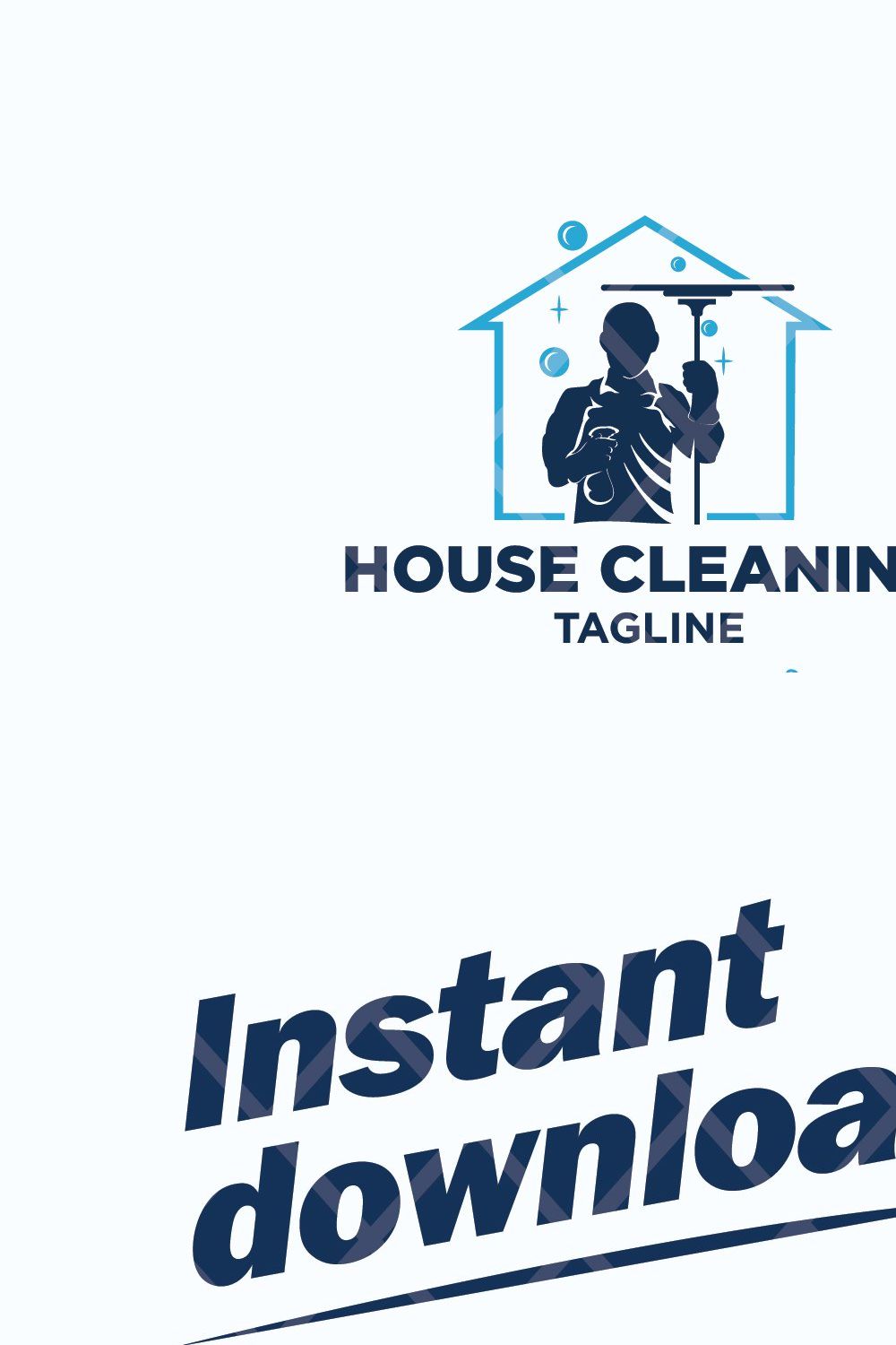 House Cleaning Service Logo Bundle pinterest preview image.