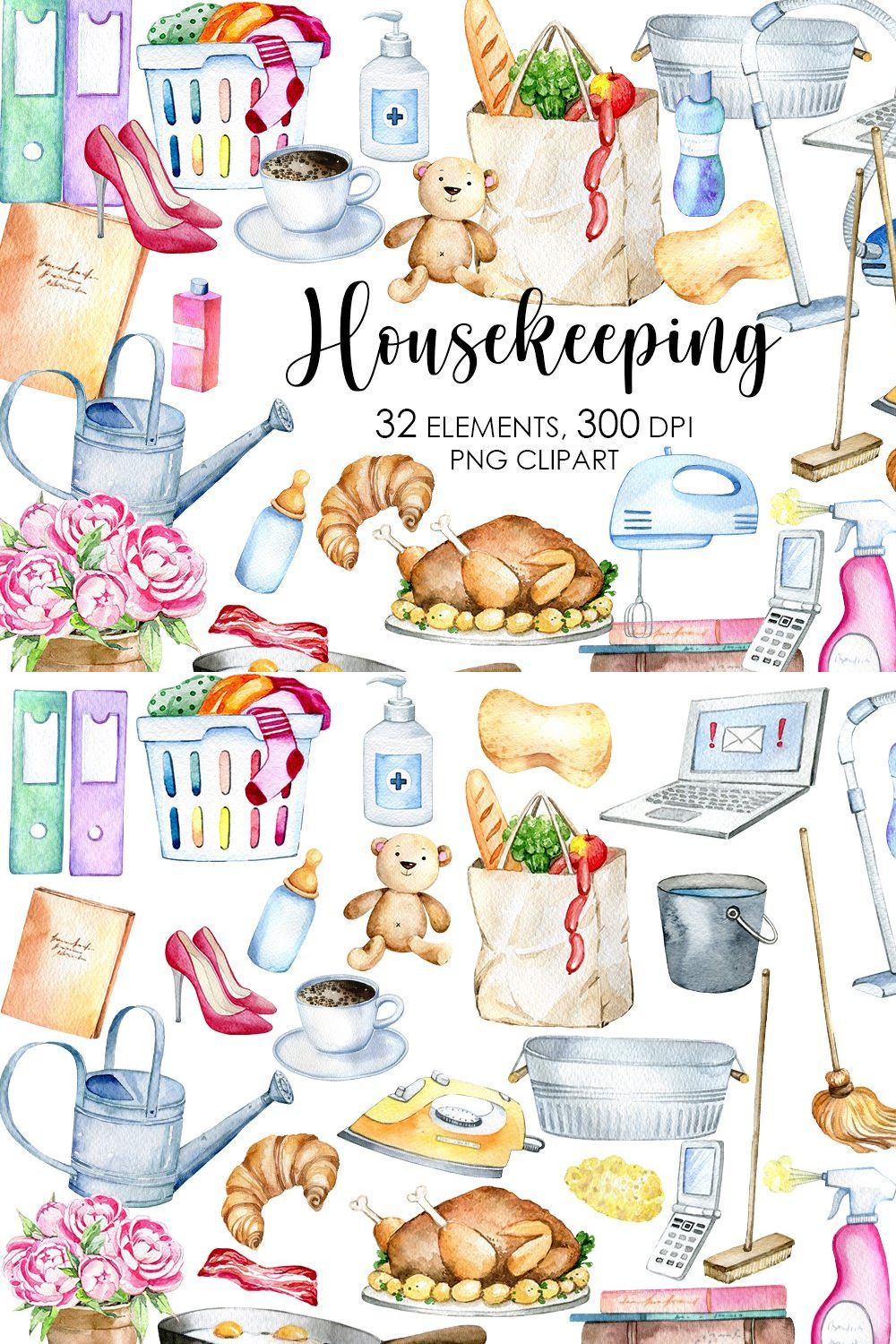 Housekeeping Clipart pinterest preview image.