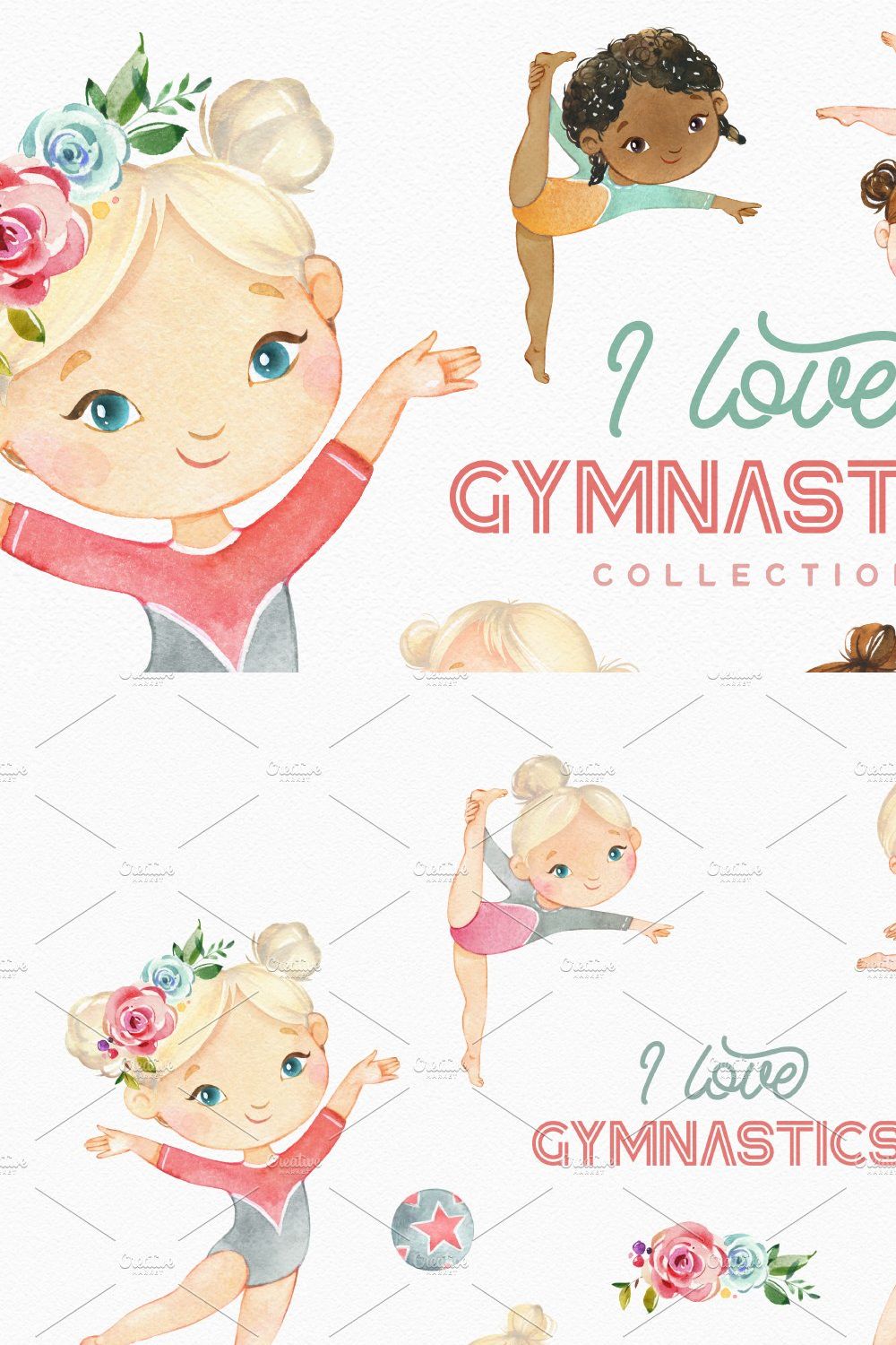 I Love Gymnastics. Sports Collection pinterest preview image.