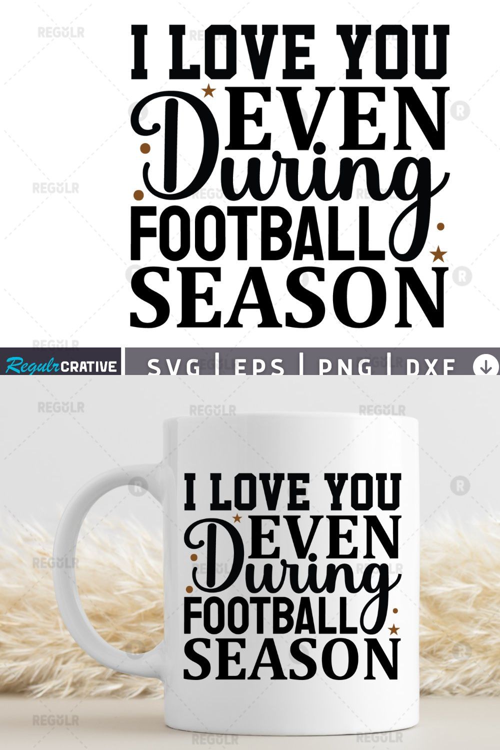 i love you even during football SVG pinterest preview image.