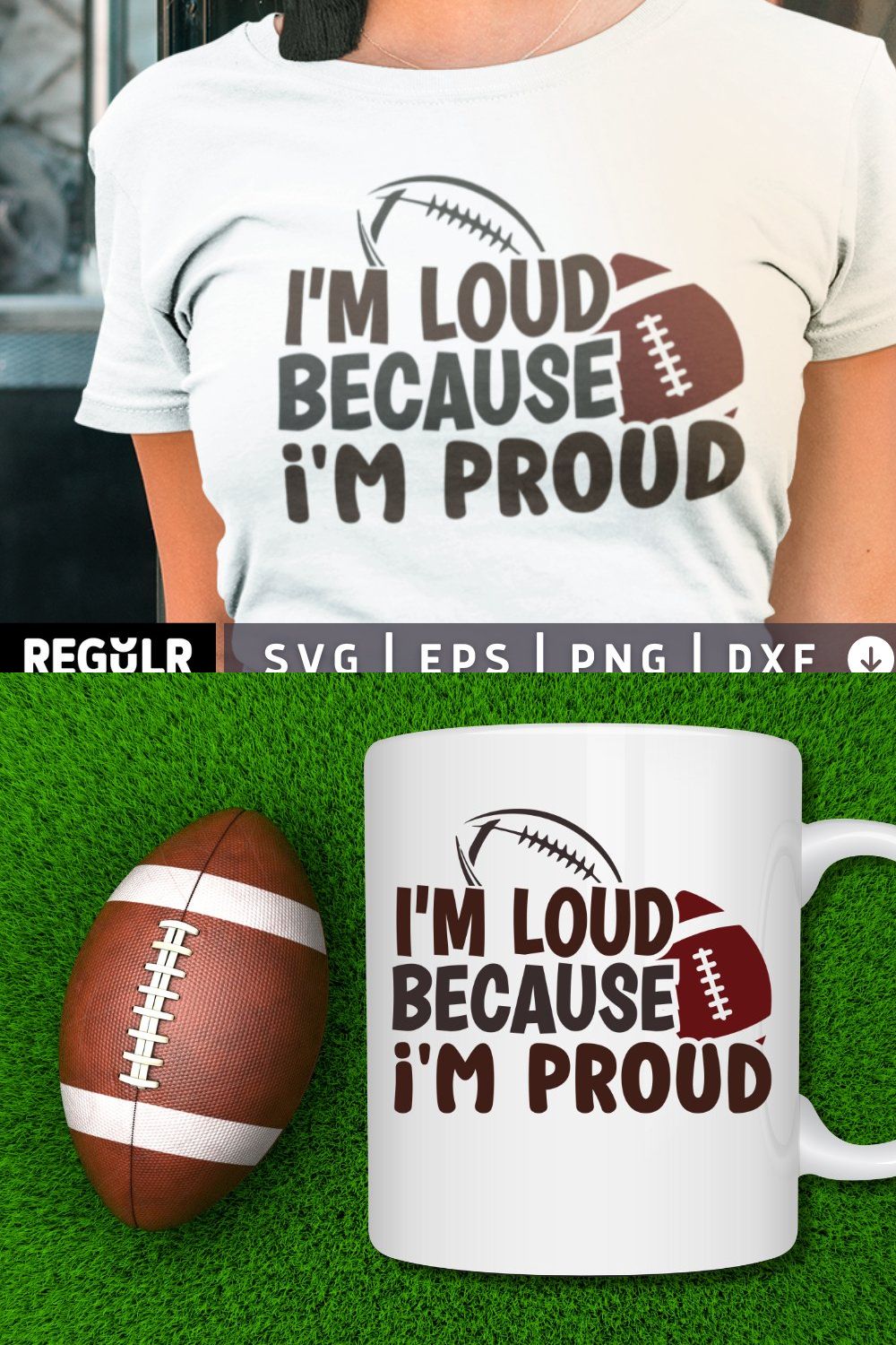 I'm loud because i'm proud SVG pinterest preview image.