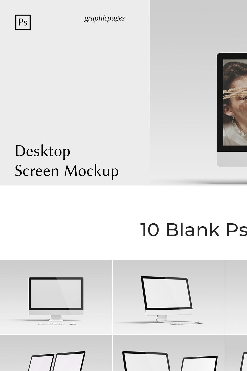 iMac 27-inch Mockup pinterest preview image.