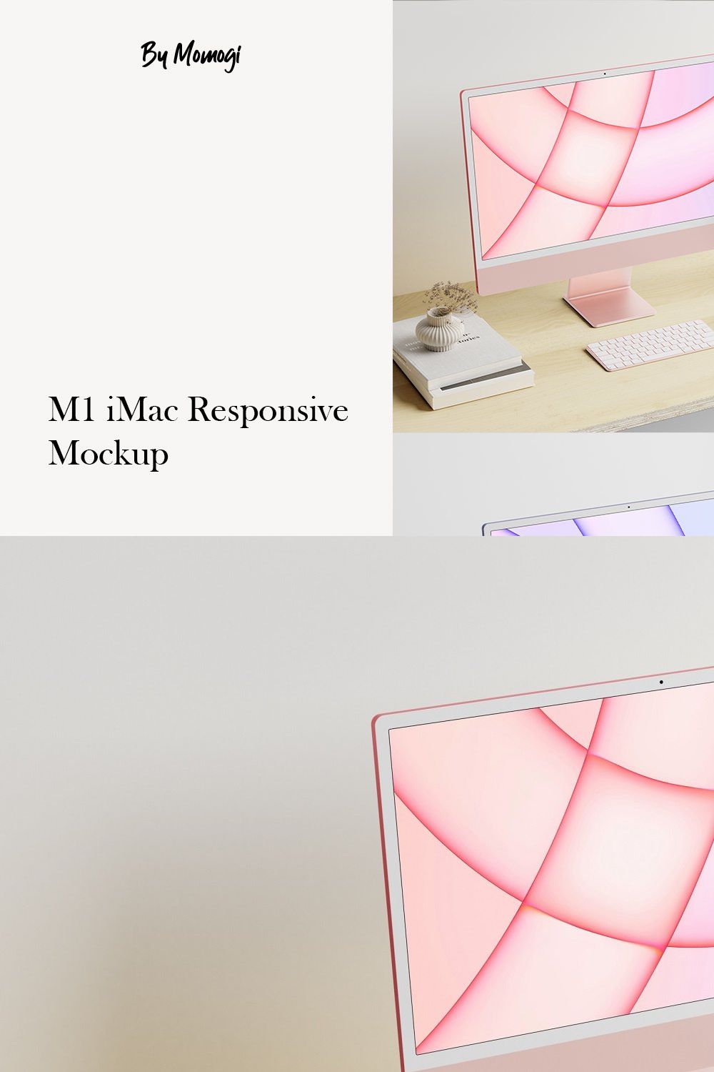 iMac M1 Responsive Mockup pinterest preview image.