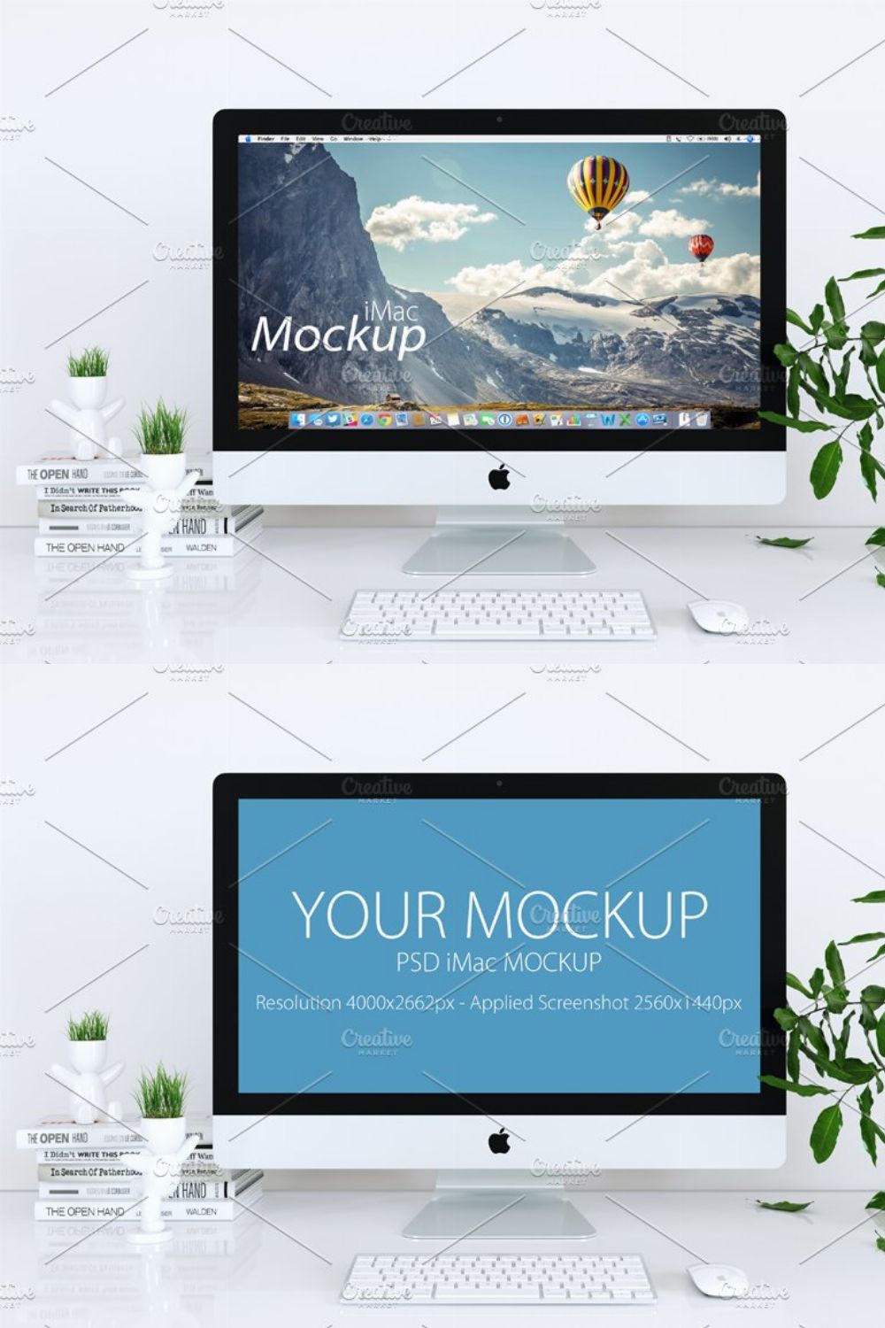 iMac Mockup in white_01 pinterest preview image.