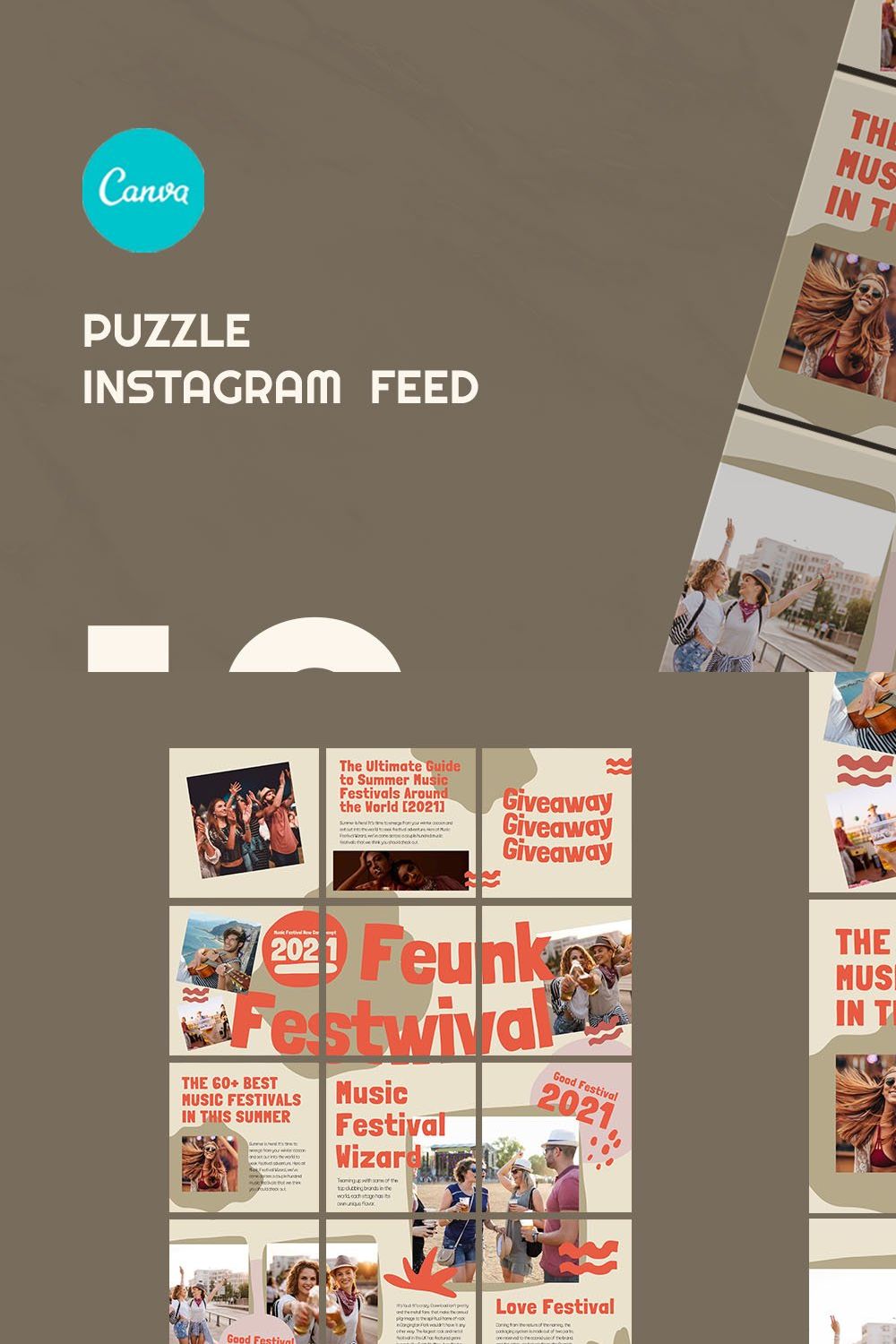 Indie Live Puzzle Instagram | CANVA pinterest preview image.