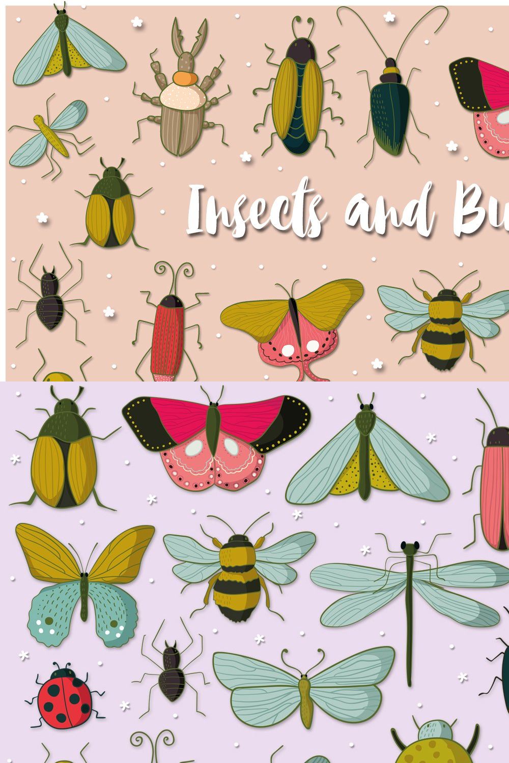 Insects and Bugs pinterest preview image.