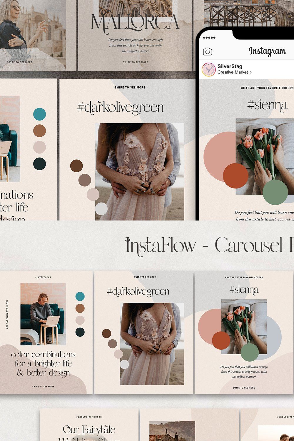 #InstaFlow Carousel Posts & Stories pinterest preview image.