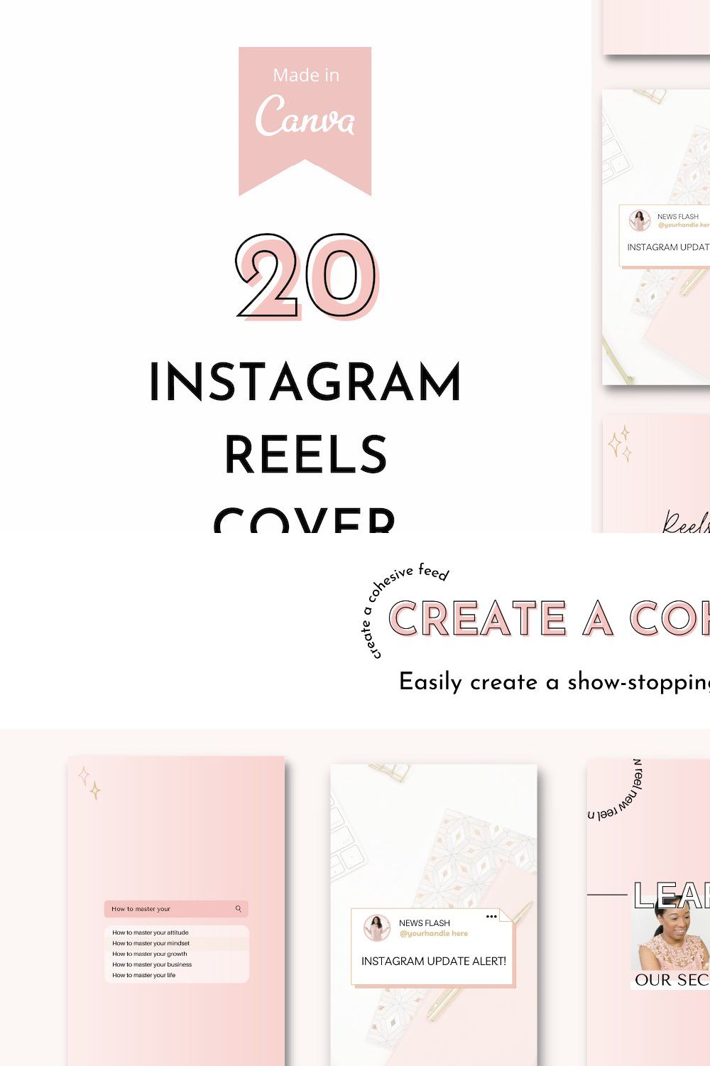 Instagram Reels Templates Canva pinterest preview image.