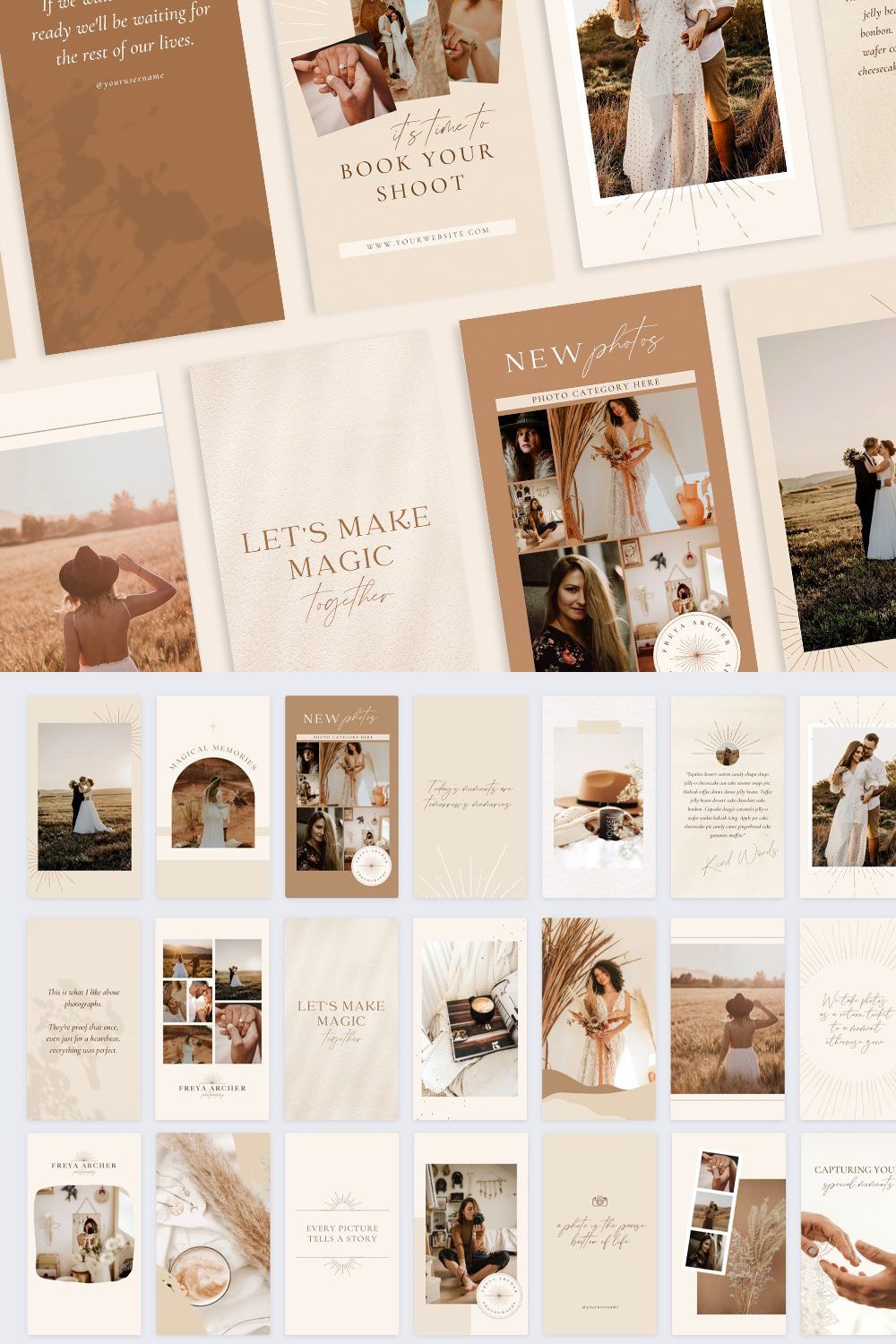 Instagram Templates for Photographer pinterest preview image.